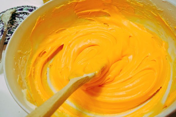 Frosting de queso de color