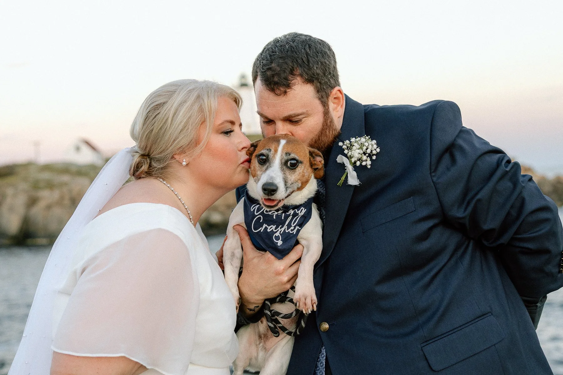 Nubble Lighthouse Elopement with a dog