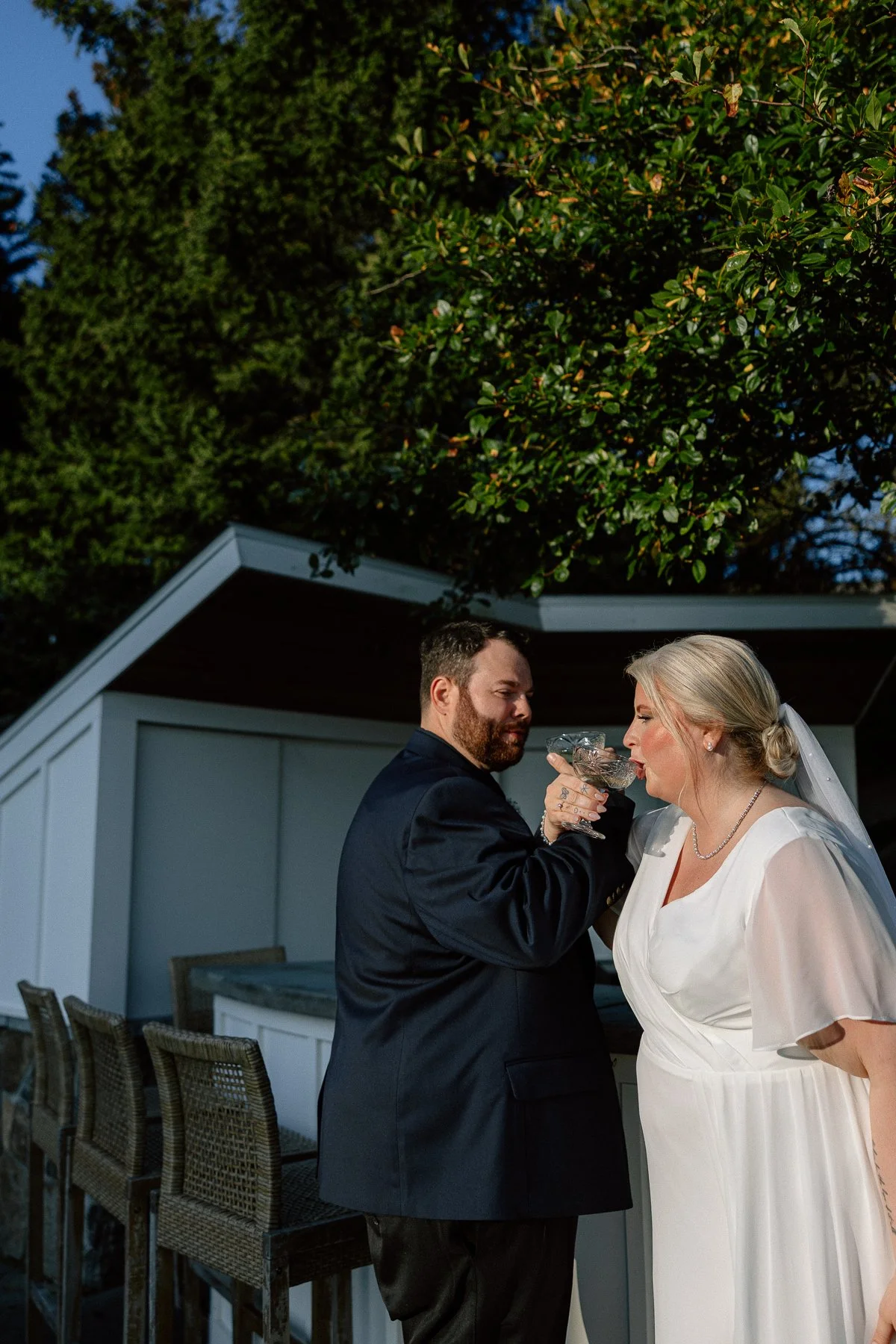 Champagne toast at The Viewpoint in York Maine