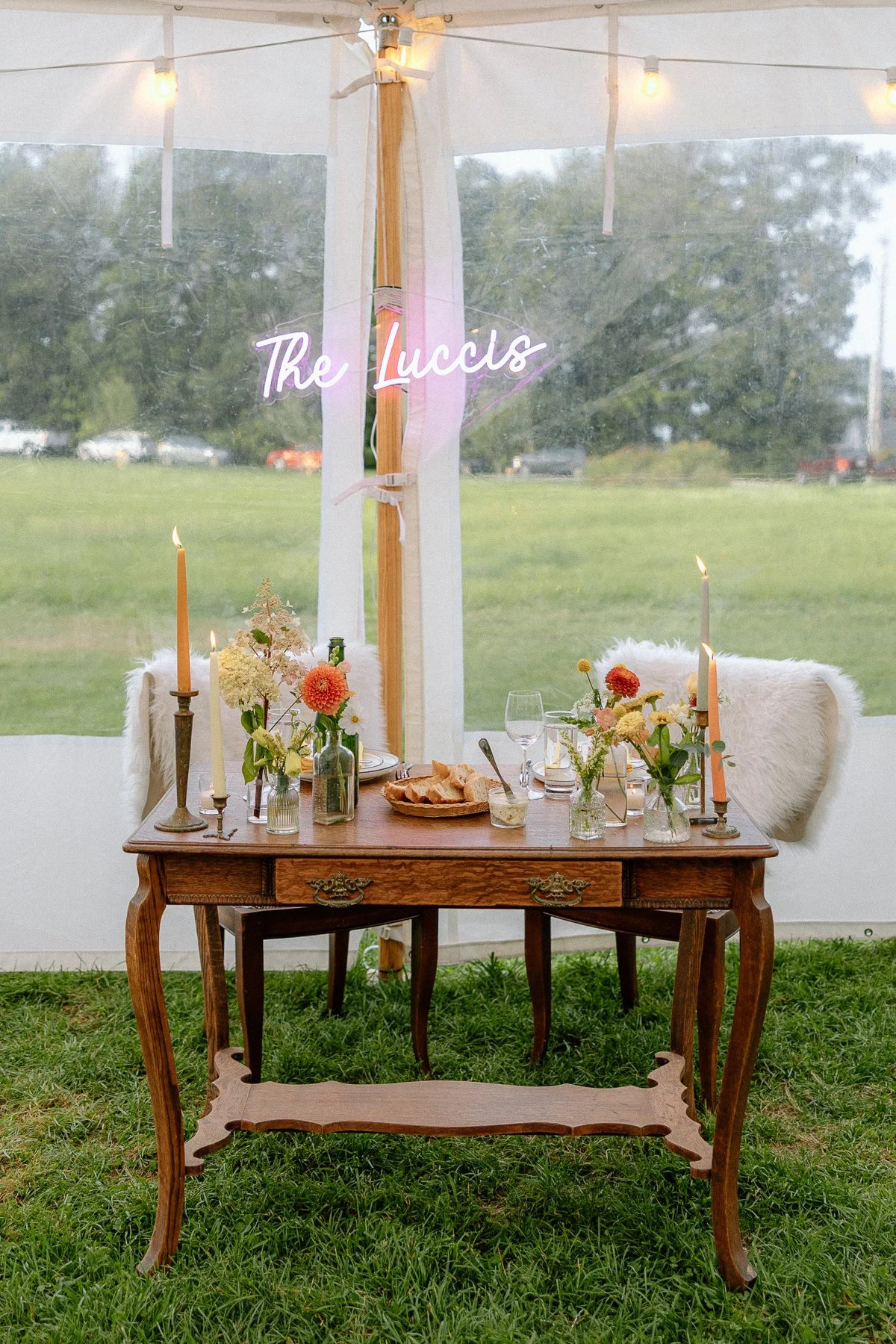 Tops'l Farm wedding reception