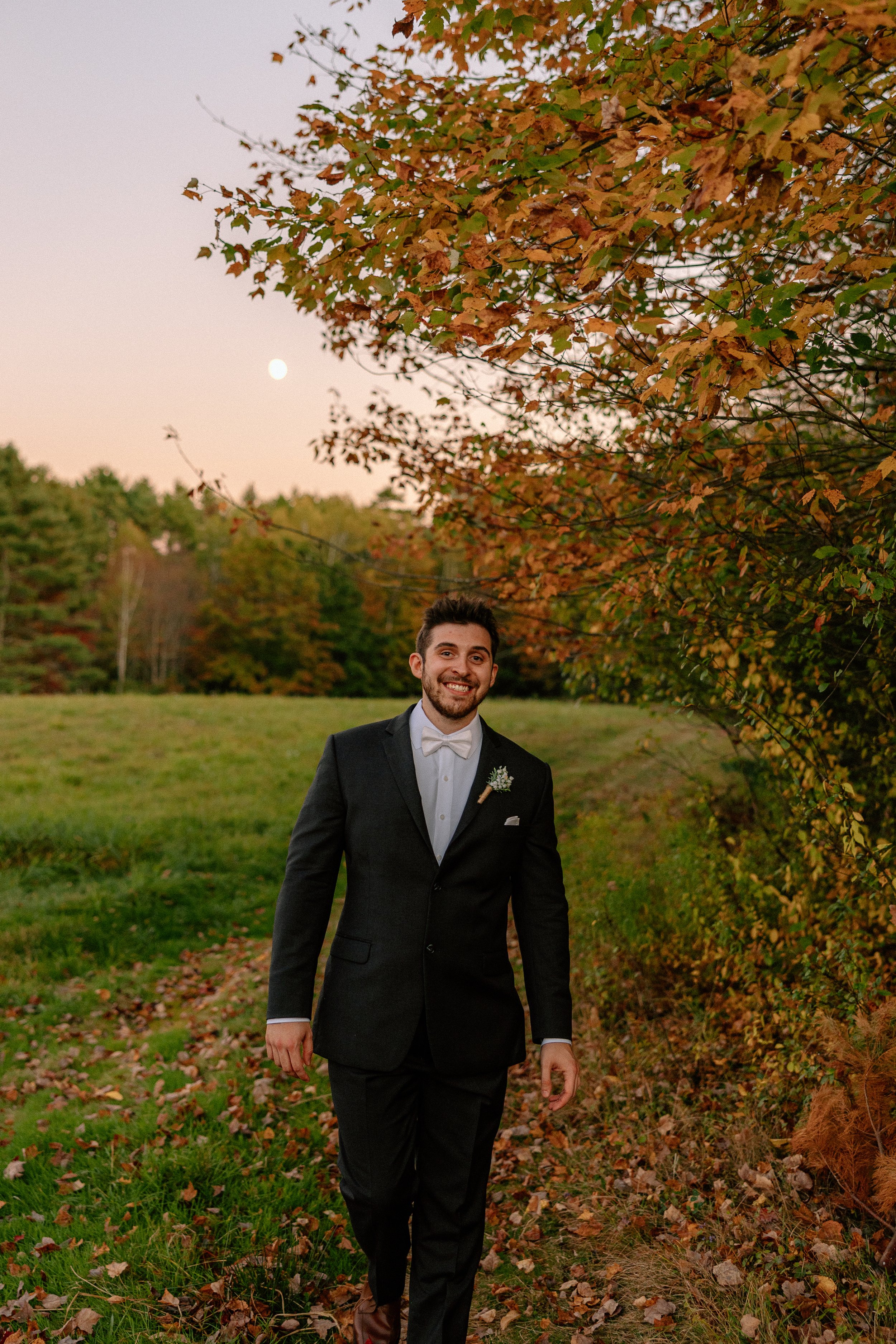 Hitching Post of Maine Wedding Sunset Groom Portraits