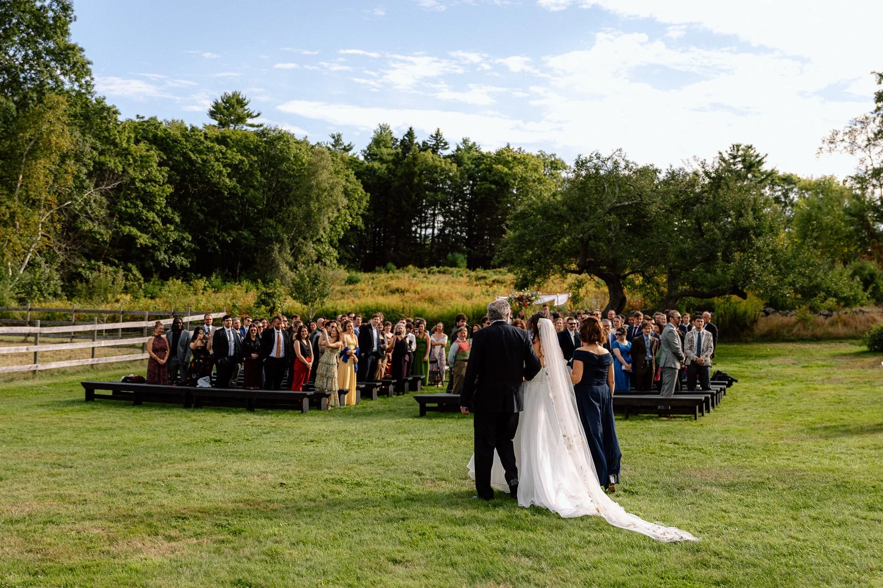 Tops'l Farm wedding ceremony