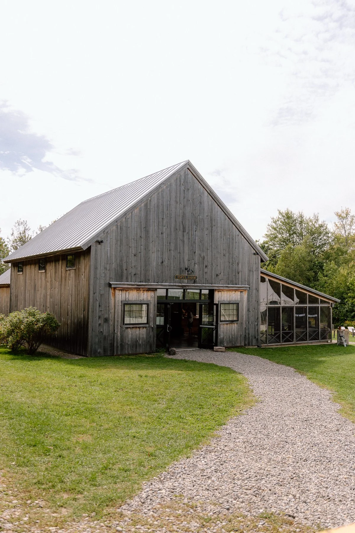 Tops'l Farm wedding barn