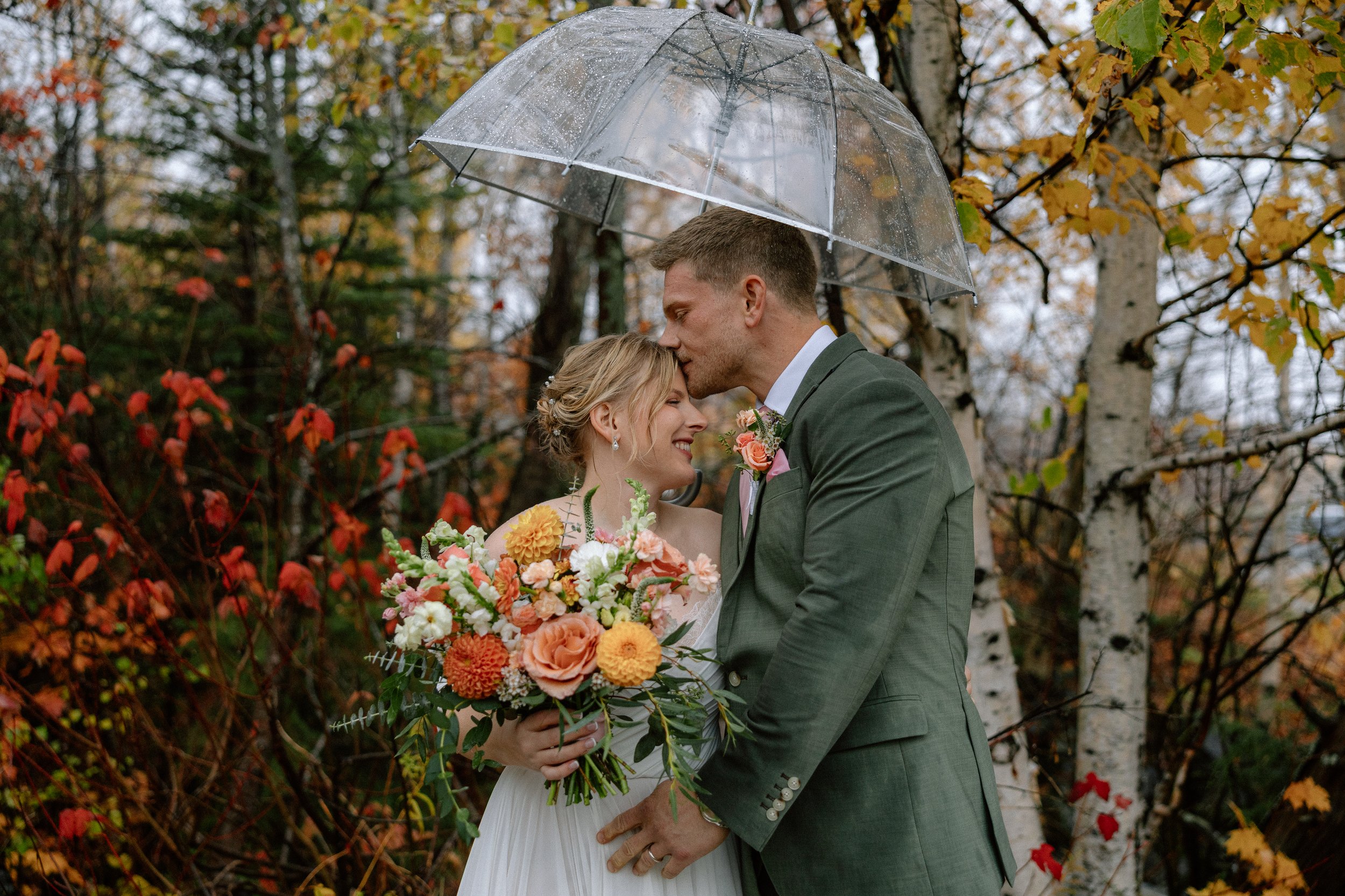 Maine Wedding Photographer Rainy Day Portrait