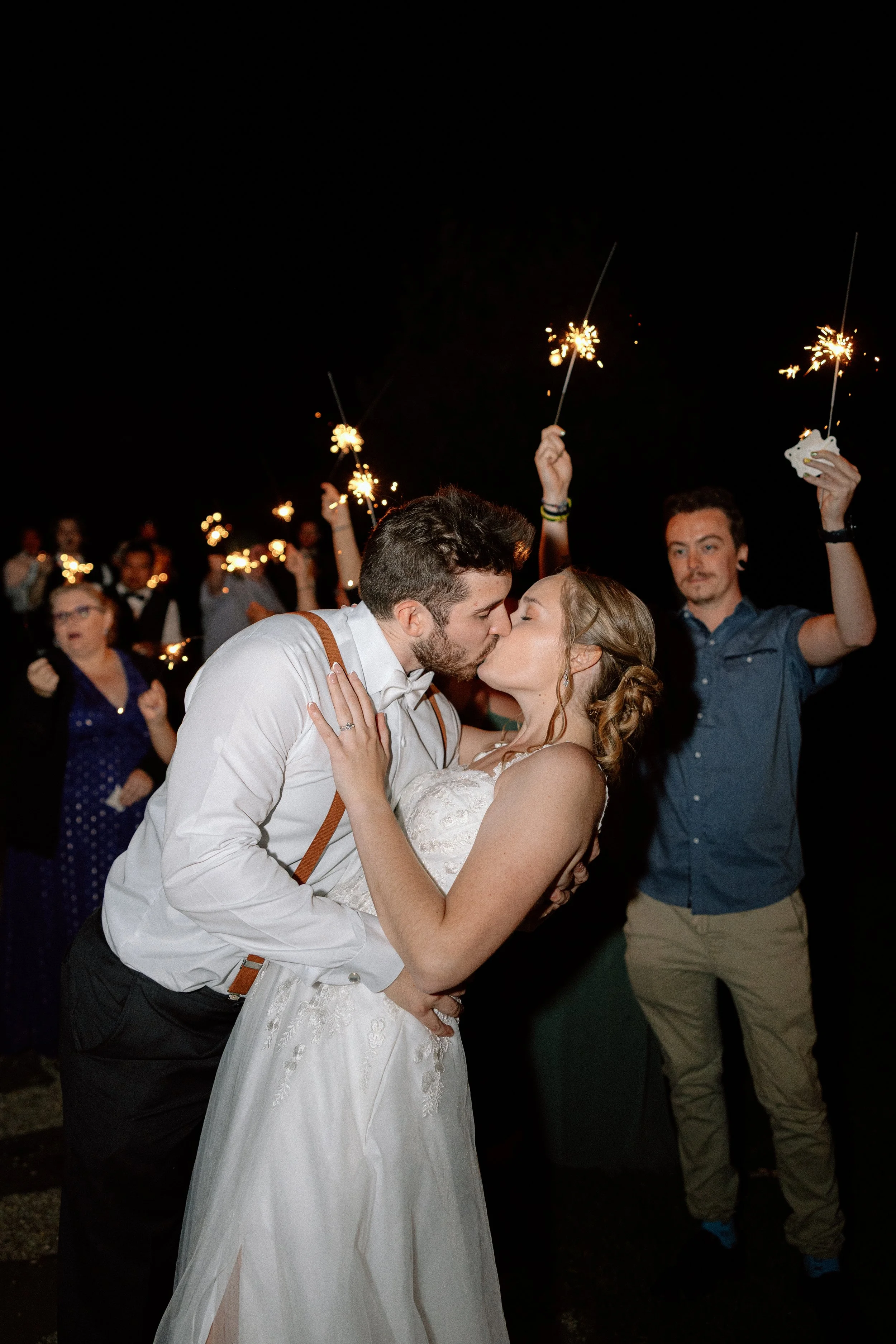 Hitching Post of Maine Wedding Sparkler Exit