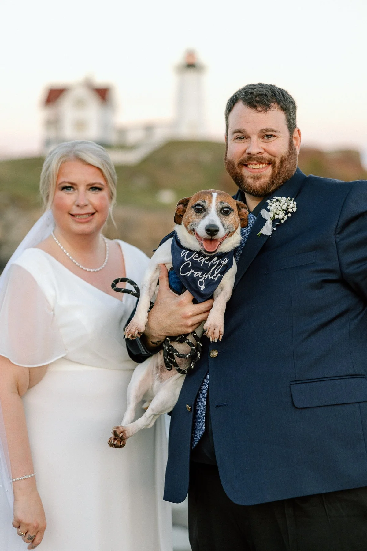 Nubble Lighthouse Elopement with a dog