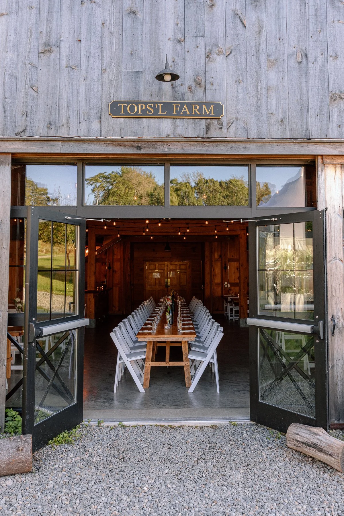 Tops'l Farm wedding rehearsal dinner