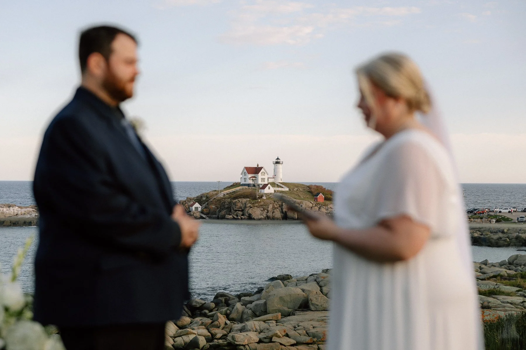 Nubble lighthouse wedding ceremony