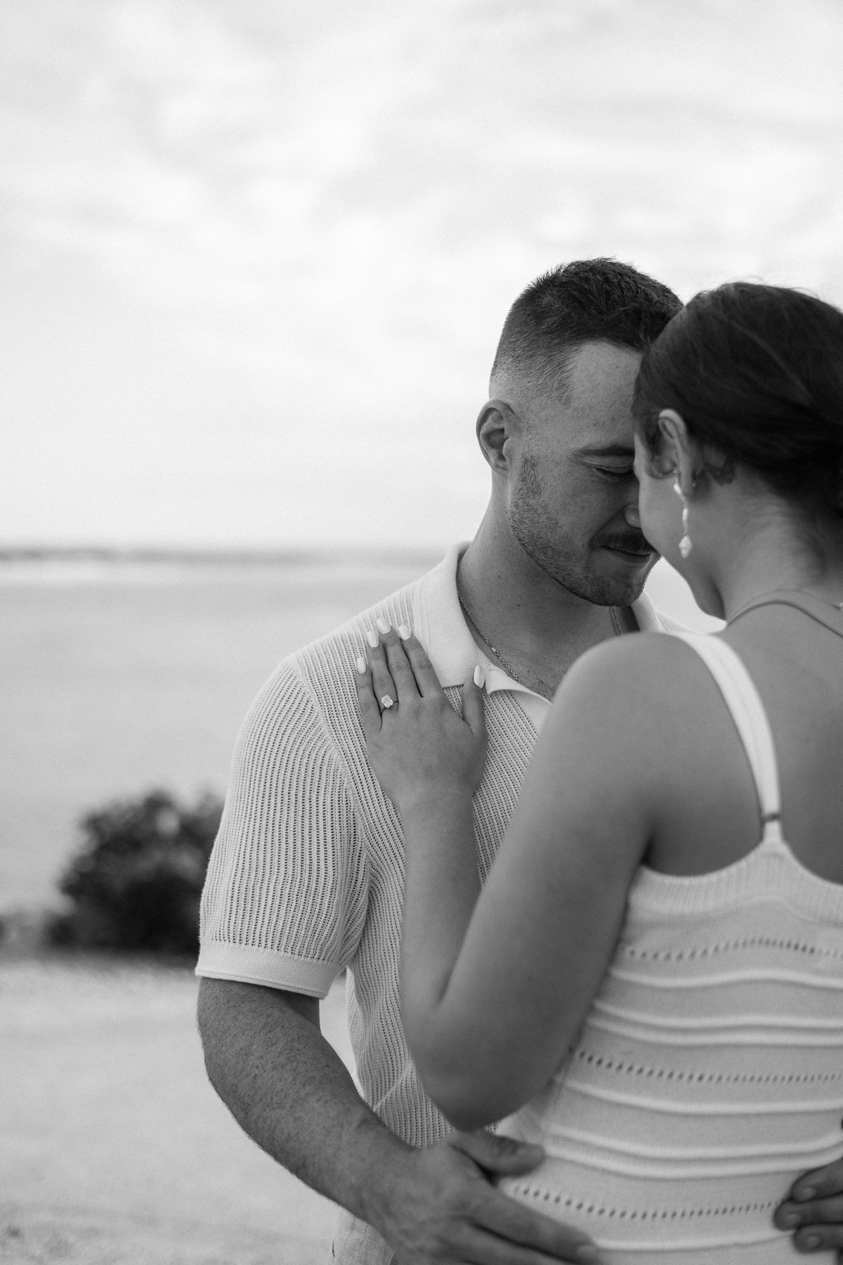 Maine Lighthouse Proposal, Cliff walk Engagement Photography