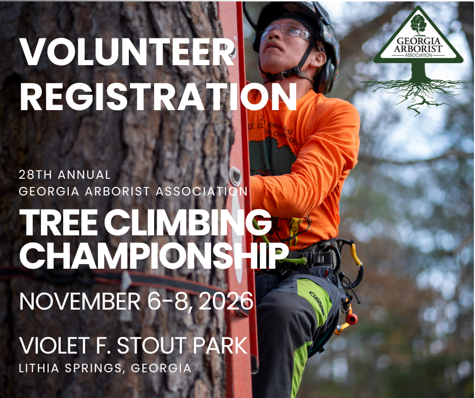 28th Annual Georgia Tree Climbing Championship (VOLUNTEER REGISTRATION) 