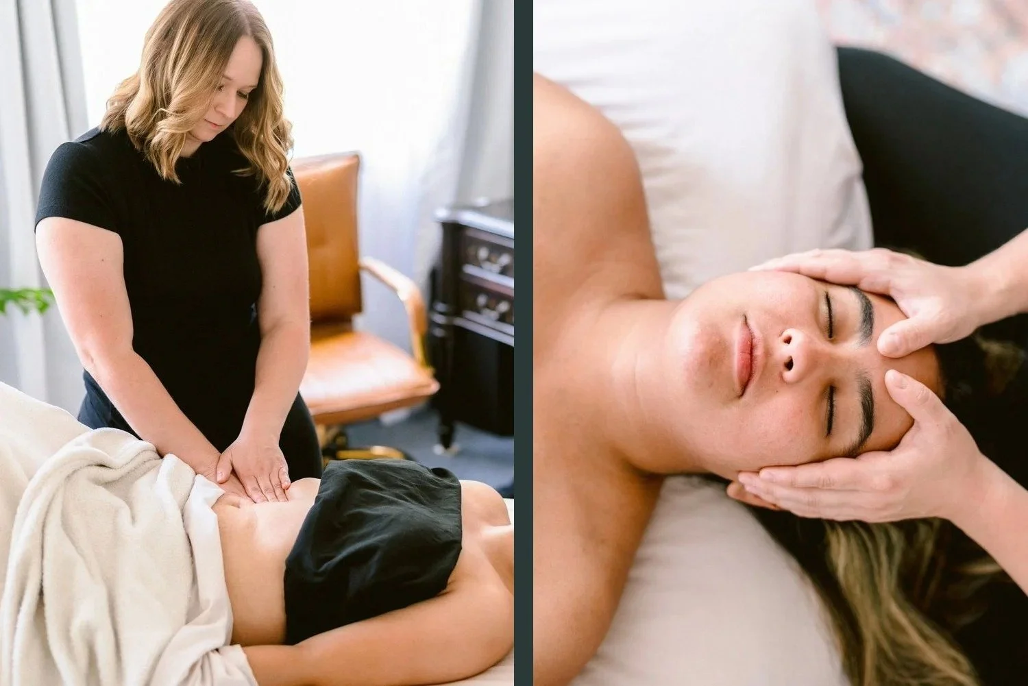 TMJ release therapy and facial massage treatment