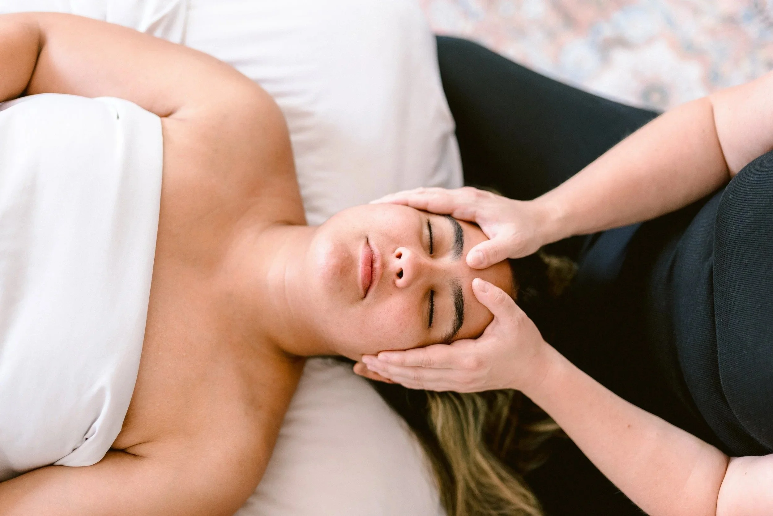 Professional massage therapy and manual lymphatic drainage treatment at Colysa Therapies in New Jersey, specializing in deep tissue massage, TMJ therapy, post-operative recovery, and personalized wellness care.