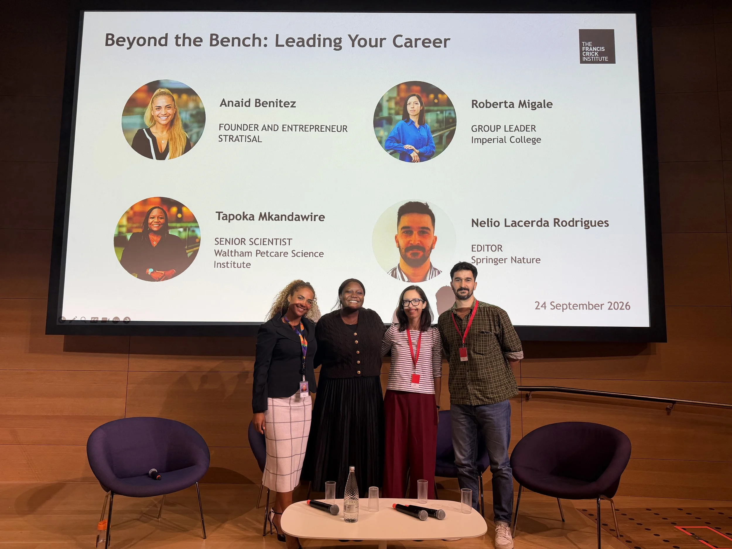 Anaid Benitez, Tapoka Mkandawire, Roberta Migale, and Nelio Lacerda Rodrigue