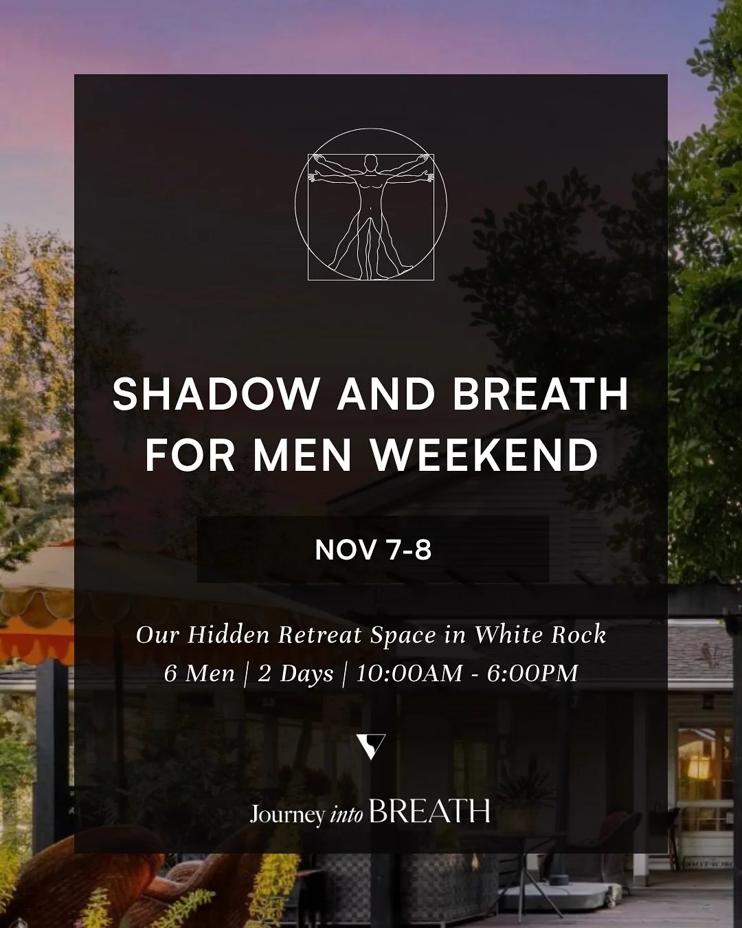 Shadow Work Weekend for Men
November 8 &amp; 9, 2025 | South Surrey, BC
Beneath the surface, many carry unspoken pain&mdash;fear, shame, grief, and anger&mdash;that shape our reactions, limit our success, and keep us from being fully ourselves. This 