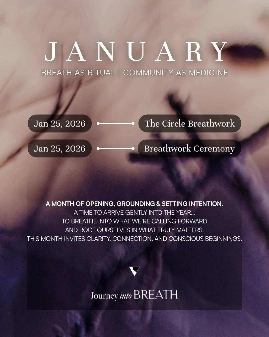 January Fire Horse Breathwork Ceremony &amp; The Circle 🌬️

The Circle | January
🗓 Sunday, January 25, 2026
⏰ 9:00&ndash;11:00 a.m. PT
💻 Free | Online (Zoom)

Breathwork Ceremony | January
🗓 Sunday, January 25, 2026
⏰ 5:00&ndash;7:30 p.m.
📍 1687
