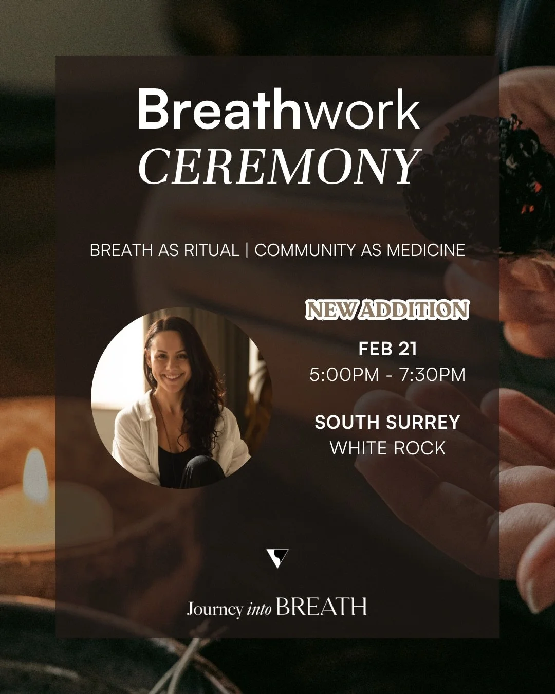 Announcing New Ceremony Dates 
Our February Breathwork Ceremony on Sunday, Feb 22 is officially SOLD OUT 🤍

Because of the response, we&rsquo;ve opened an additional ceremony on Saturday, Feb 21, same time, same space, for those who felt the call an