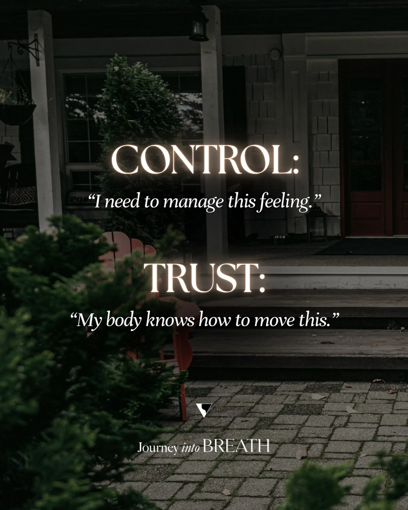 There are so many moments where we feel something uncomfortable arising and the instinct is to tighten.

To manage it.
To organize it.
To make sure it makes sense instead of simply feeling it.

Control in these moments makes sense if feeling was neve