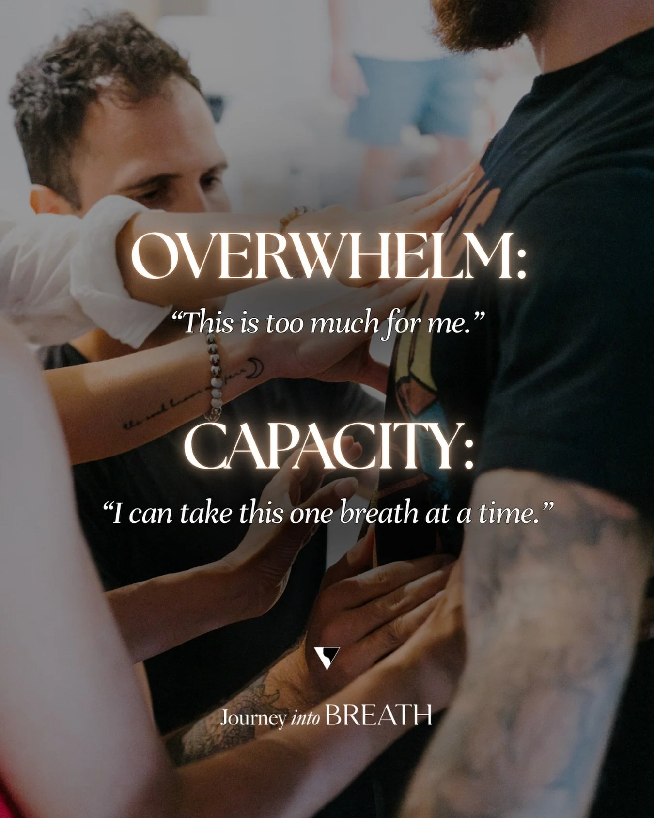 When things feel like too much, the instinct is to pull away, shut it down, escape, and to find some way out of the intensity.

This overwhelm happens when your system is taking in more than it can process in that moment. We all get overwhelmed, and 
