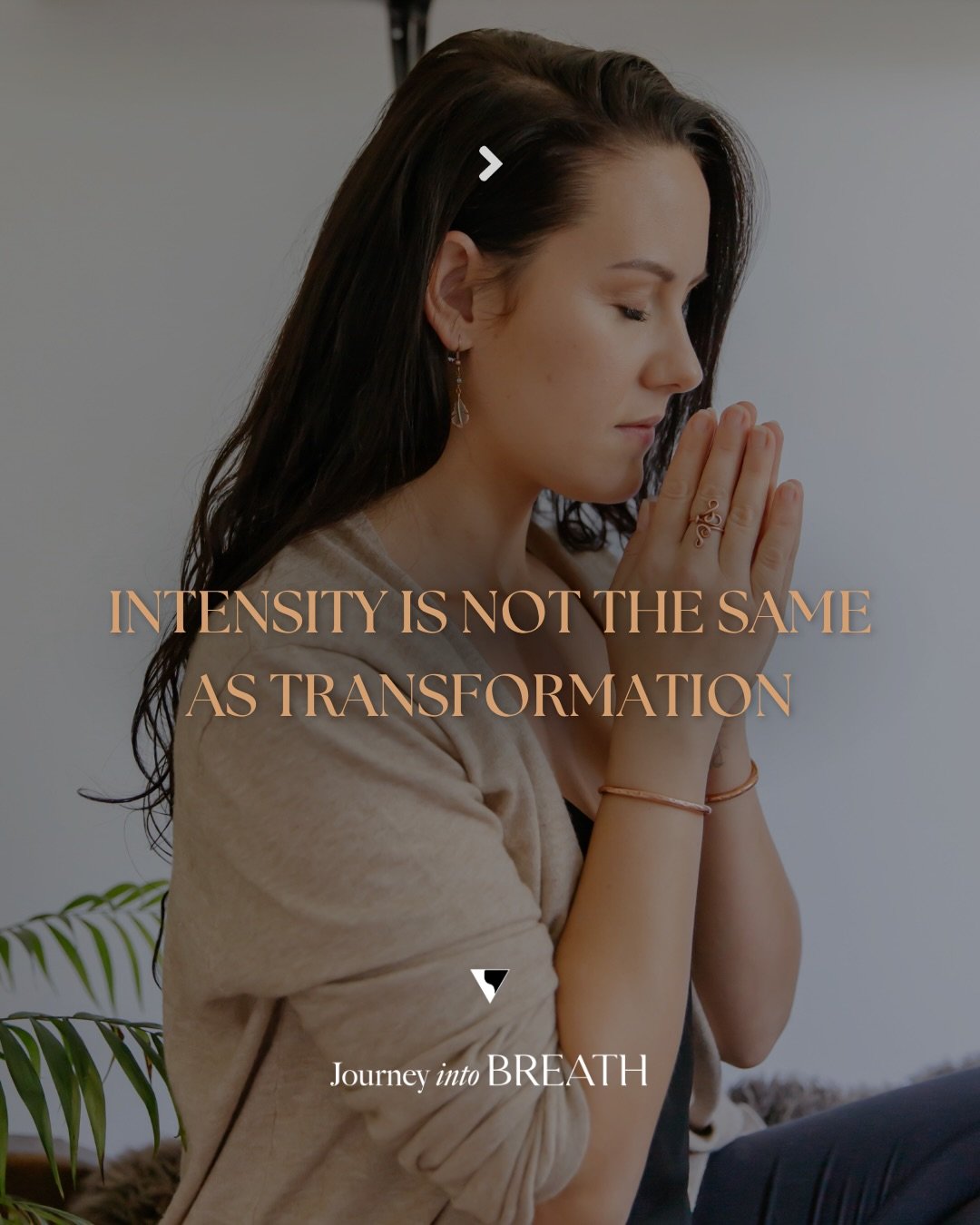 I want to talk about something I see a lot in breathwork culture, and something I intentionally do differently.

There&rsquo;s often this idea that the more intense your session, the more healing is happening. That if you&rsquo;re not crying, shaking