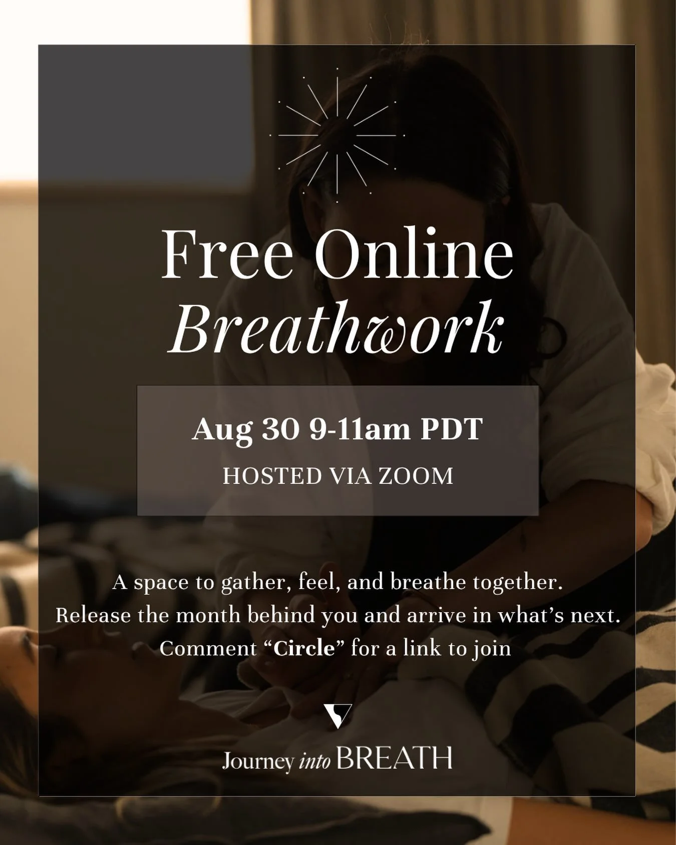 Little reminder for our upcoming free online community breathwork Circle in just 2 days!

No experience needed. You don&rsquo;t need to know what you&rsquo;re doing or have any idea what to expect. This is simply a chance for anyone and everyone to c