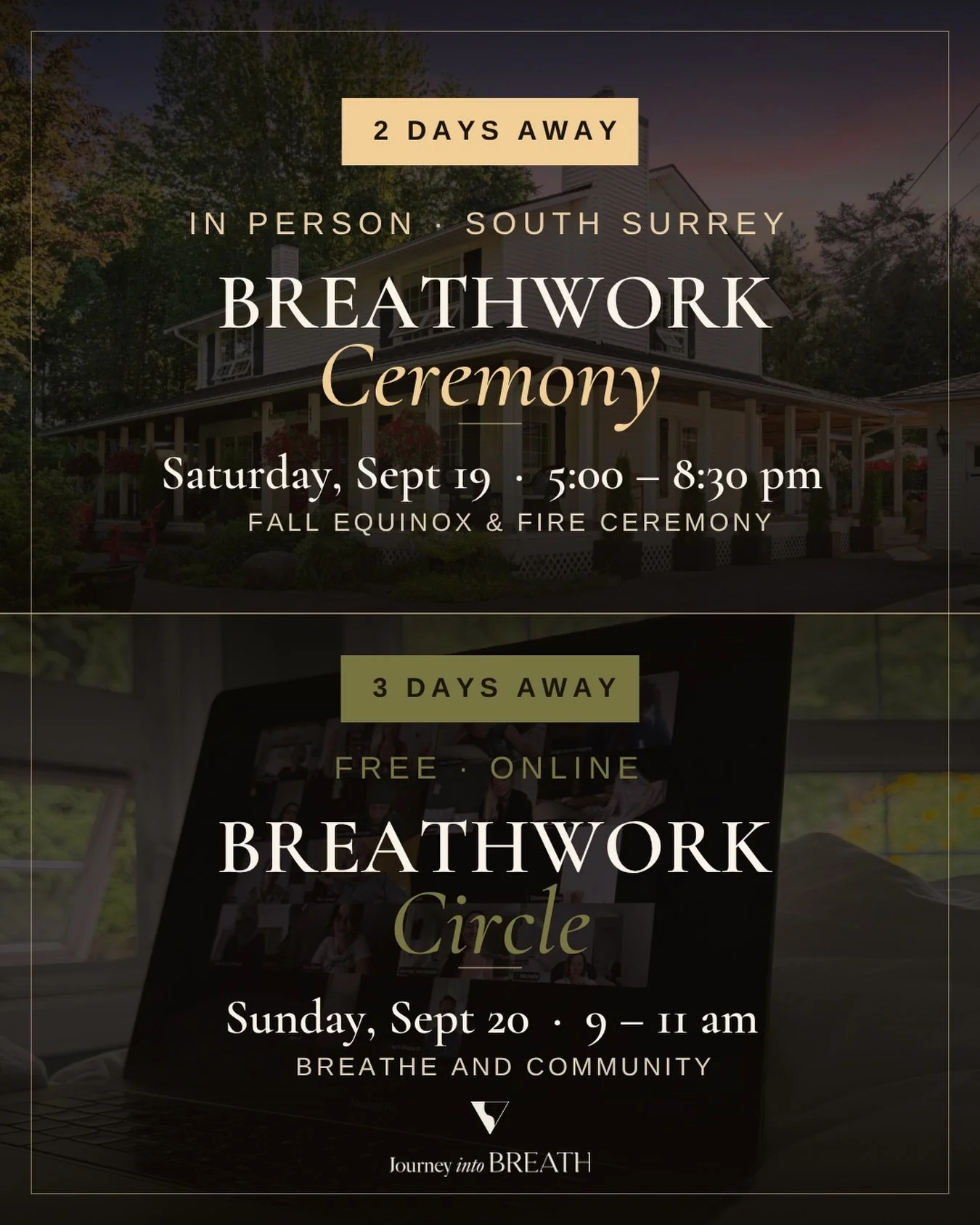 Little reminder for upcoming ceremony and circle. 

Come to one, come to both&hellip; whatever your body, mind, heart, and soul need this month. 

If you&rsquo;d like a link to register for either comment &ldquo;ceremony&rdquo; and/or &ldquo;circle&r