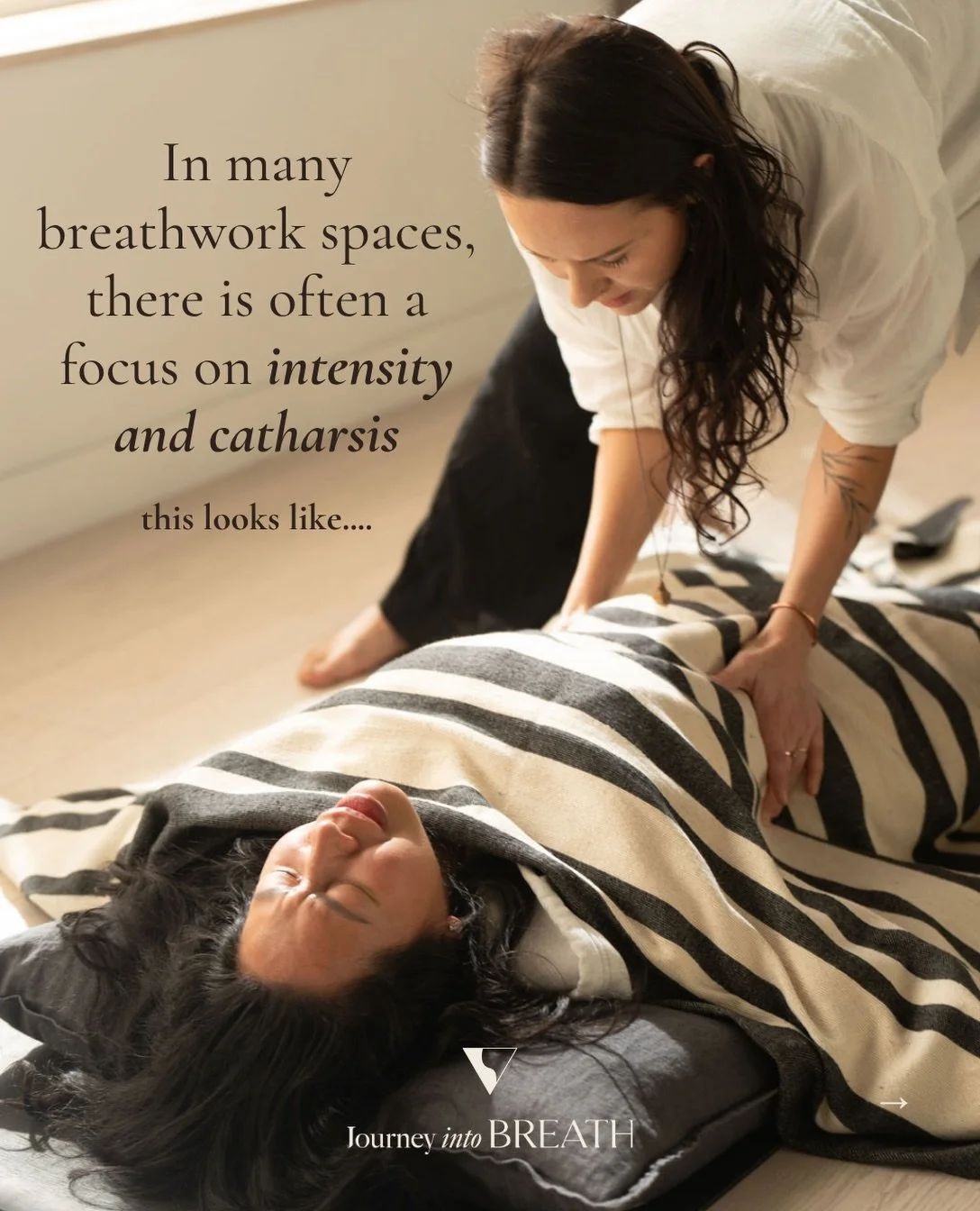 I don&rsquo;t chase catharsis in my sessions.

There&rsquo;s no forcing, no pressure, no breath holds, no pushing you toward a release. We breathe in a circular pattern&hellip; inhale, exhale, connected, consistent&hellip; and then we let your body d