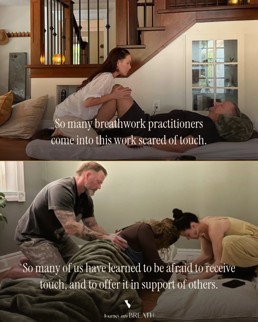 Touch is something so many of us are missing.

In our training, we learn how to offer it with care. With consent. With presence. How to hold someone through their grief, their release, their breakthrough.

This doesn&rsquo;t stay in the session. It c