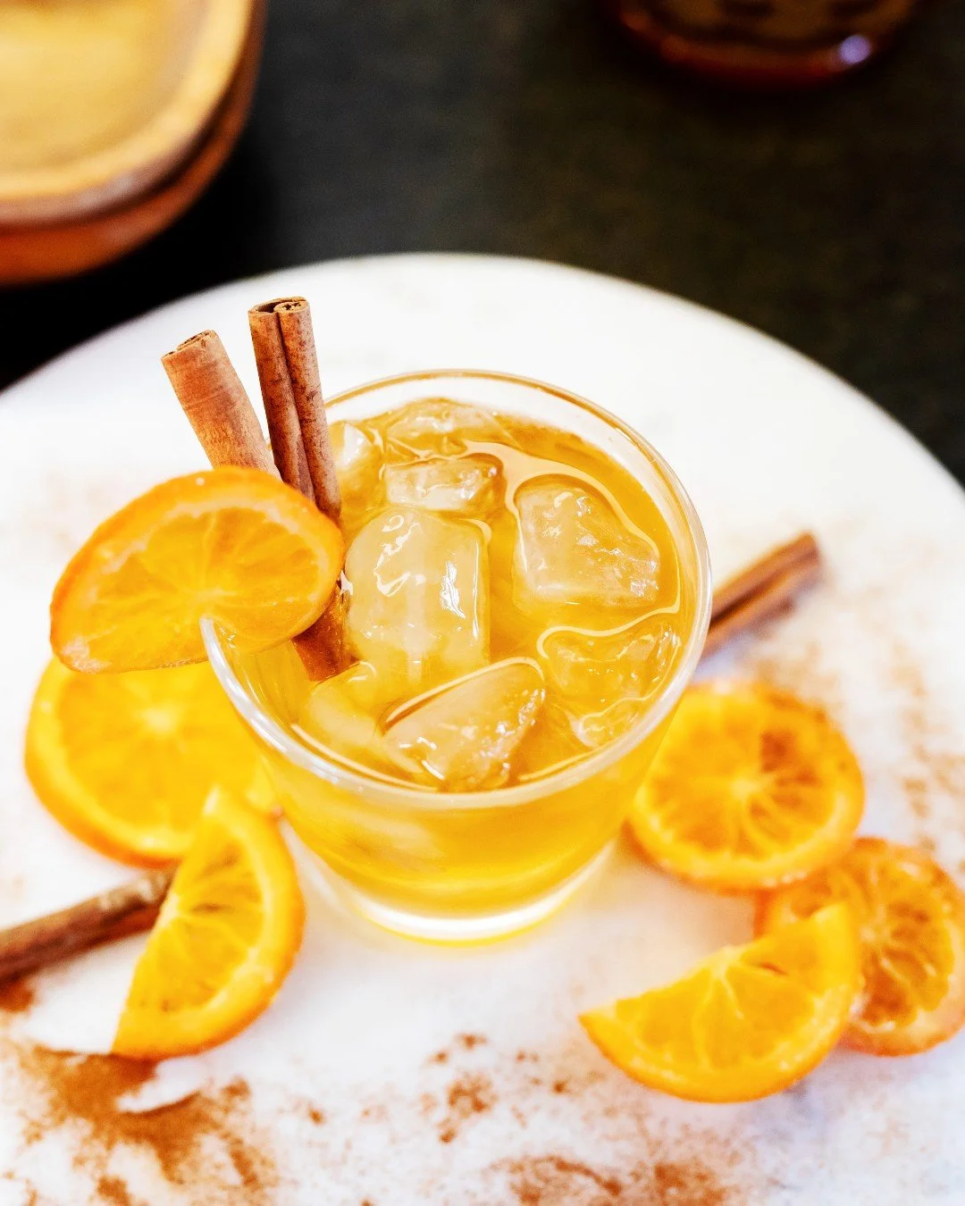 Spiced, iced and fall-approved. A cocktail with a cozy twist.
1.5oz Western Son Original Vodka
2 oz Unsweet tea
.5 oz Simple syrup 
½ Fresh squeezed orange
Garnish with an orange slice and cinnamon stick
