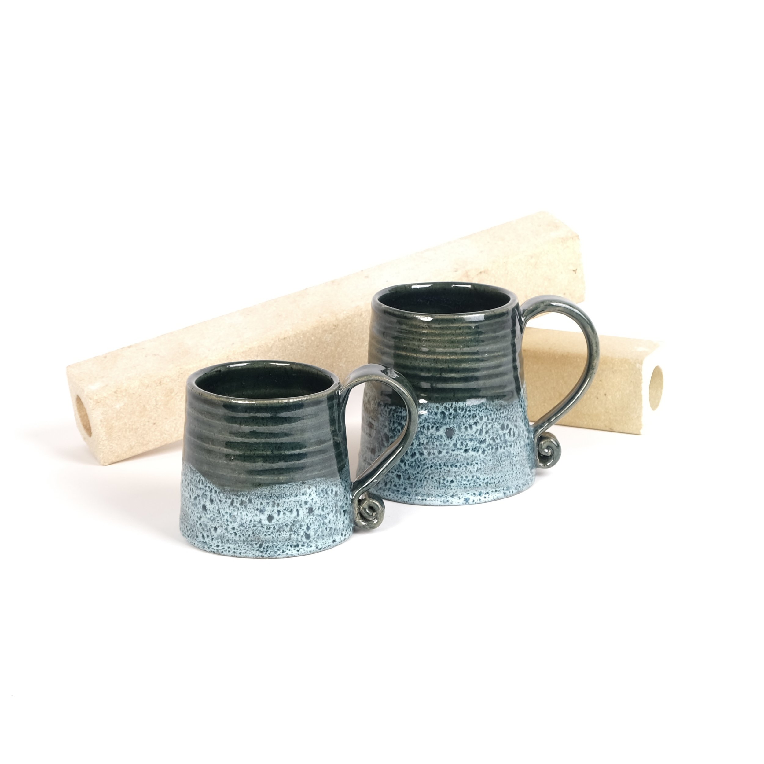 EVERGREEN OIL-SPOTTED CERAMIC MUGS (PAIR).jpg