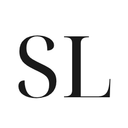 Letter 'SL' in black on a white background