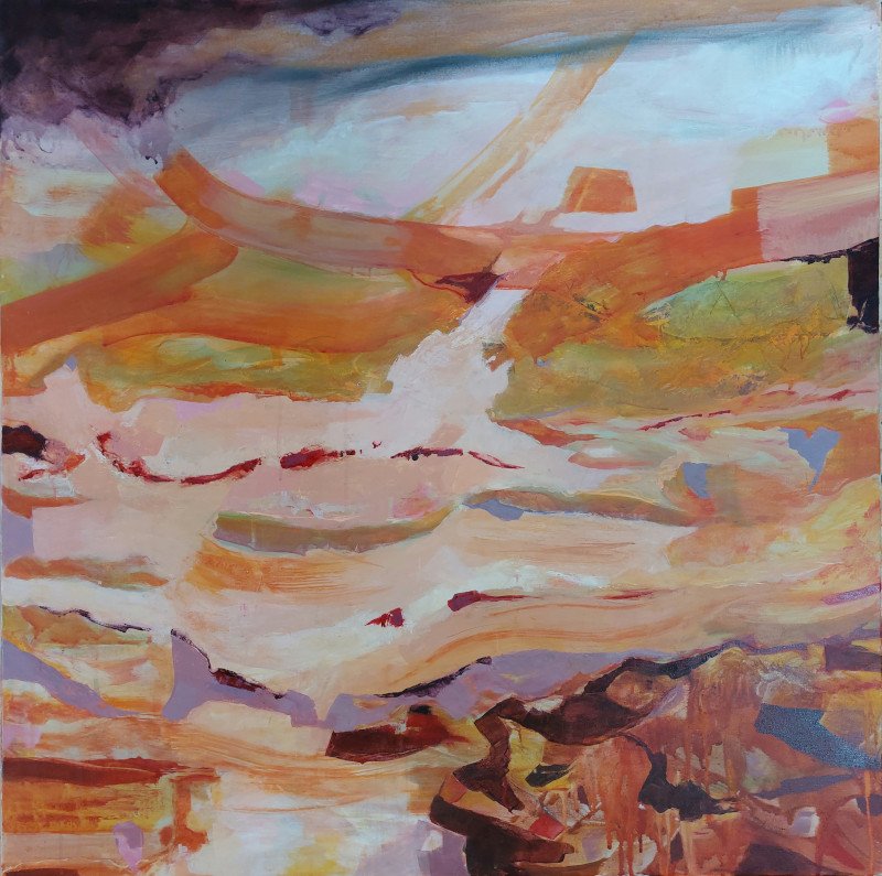 I dreamed of a desert, Acrylic and mixed media on canvas, 91.44 x 91.44 cm, £1,300