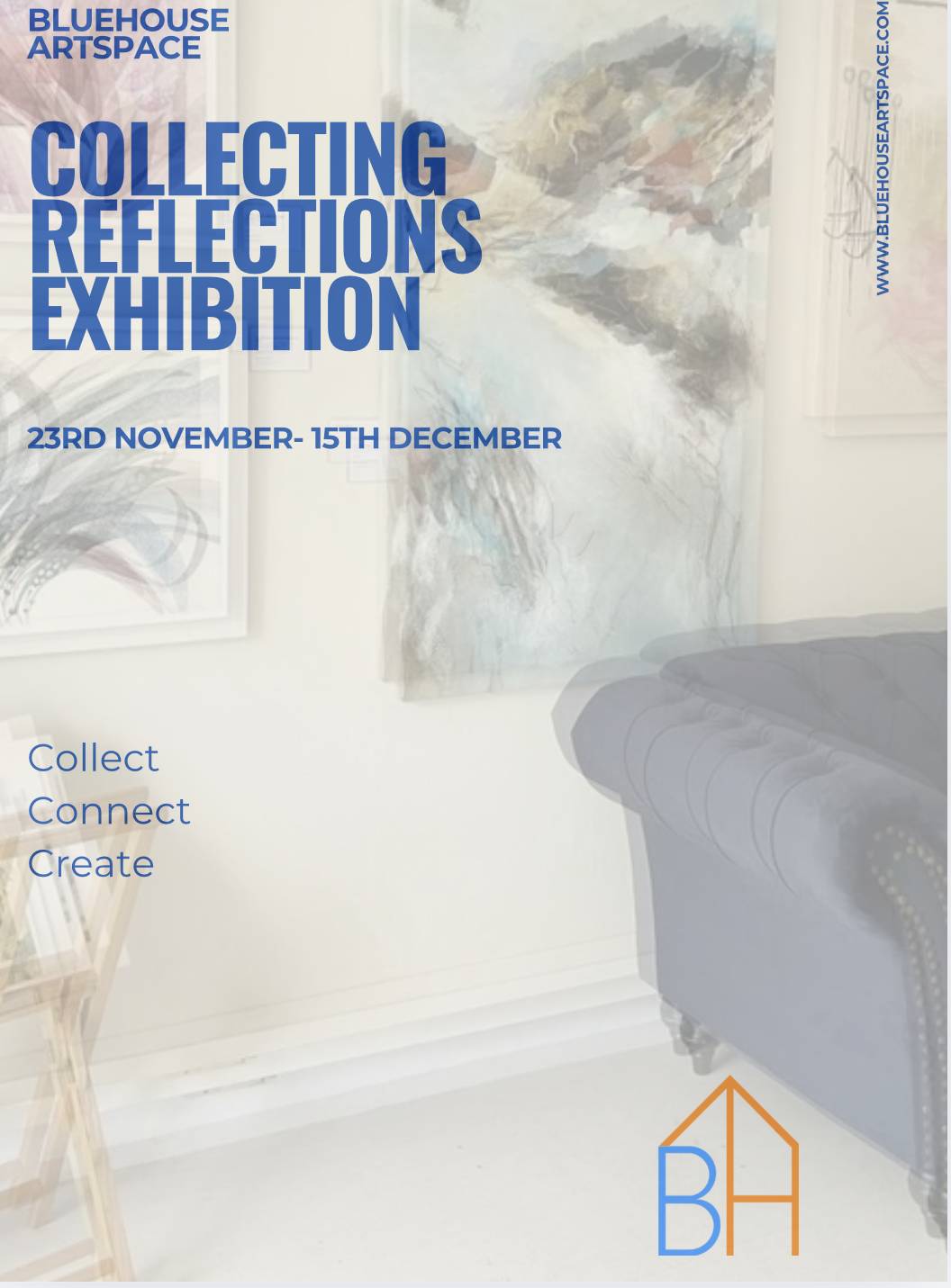 Collecting Reflections Group Show 23rd November to 15th December 
Artists :  Binu Chaudhary KC Crompton Jan Dagley Sasha Dewitt Corrine Manches Vinatha Reddy Jude Smith Parul Tolentino Liz Williams Sylvie Zimmer

