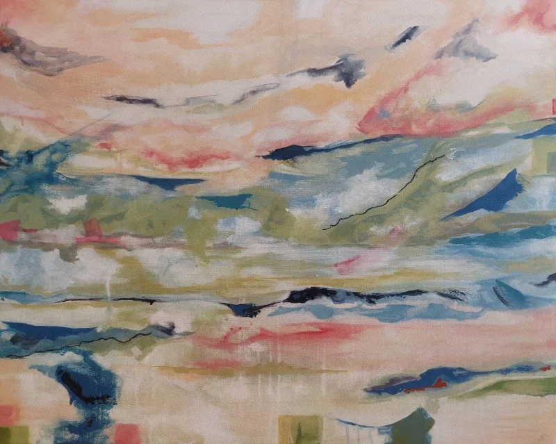 Heather Dusk, Acrylic on canvas, 78.74 x 99.06 x 3.81 cm, £1,100