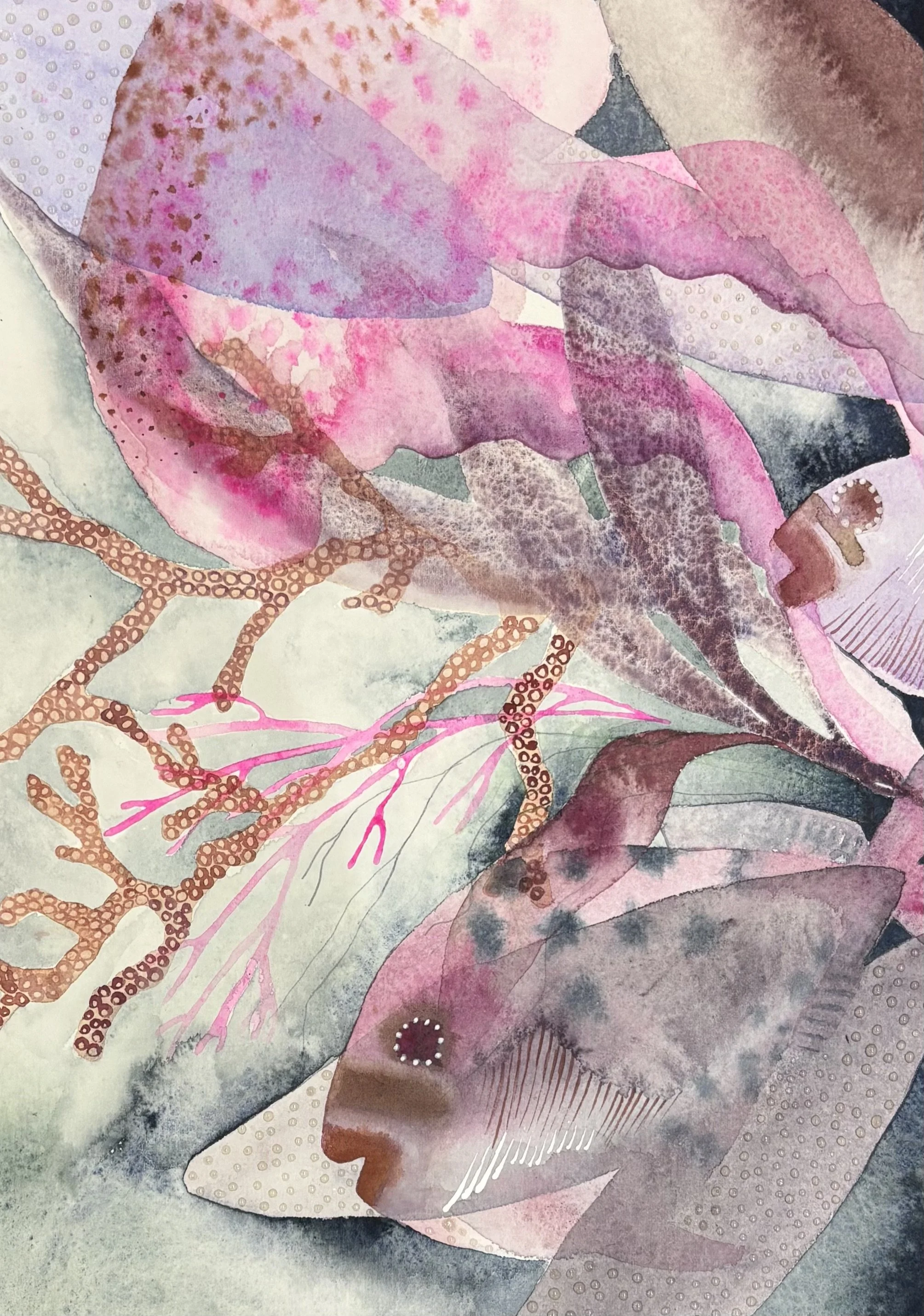 Variety of Living Things no.16, Contemporary Watercolour on Paper, Framed 24cm x 32cm, £350