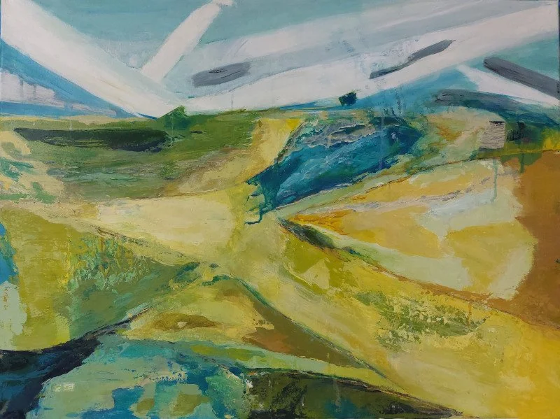 It Stretched For Miles, acrylic and mixed media on canvas, 60.96 x 78.74 cm, £850