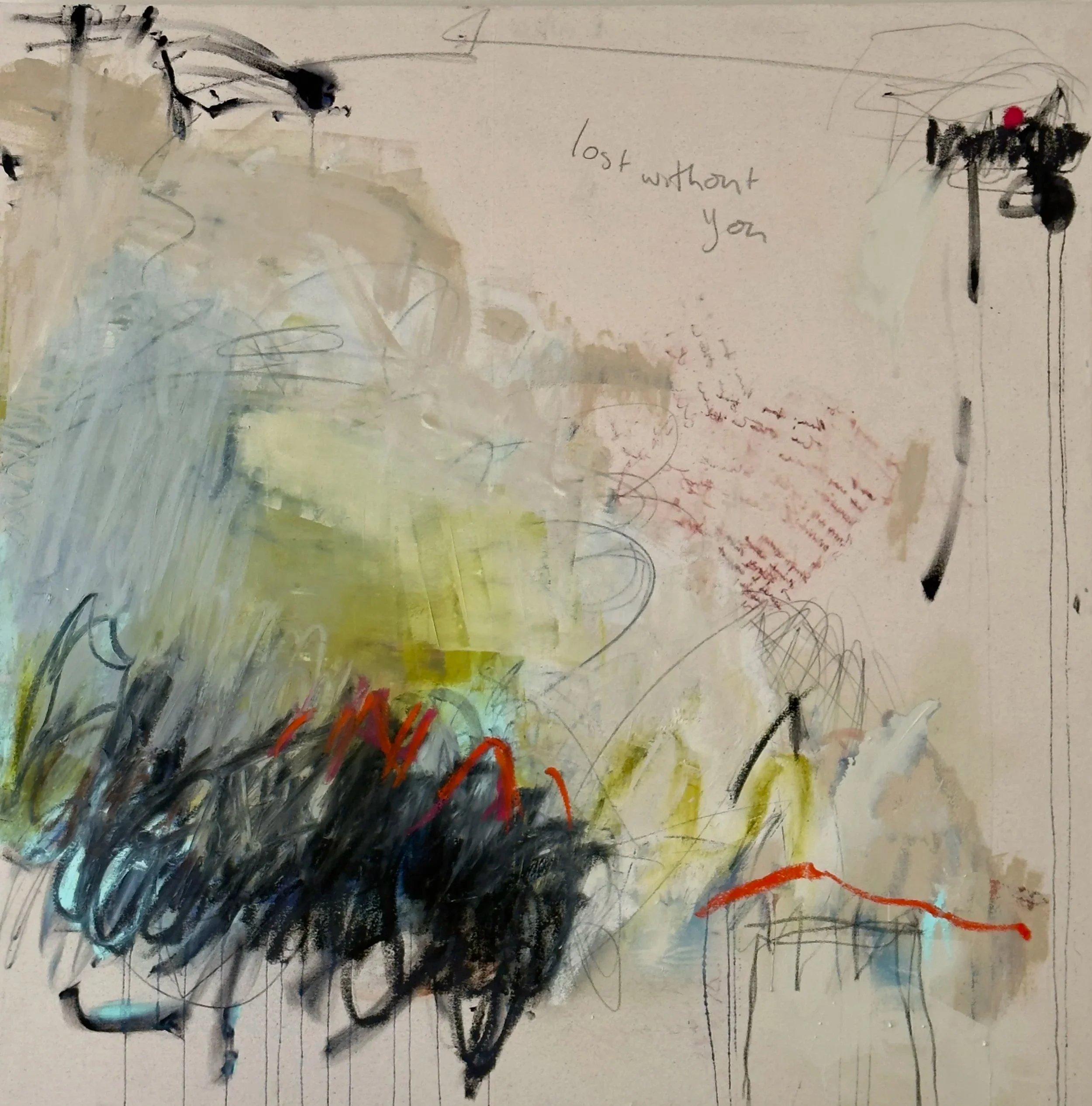 Lost without you Framed 103 x 103cm 