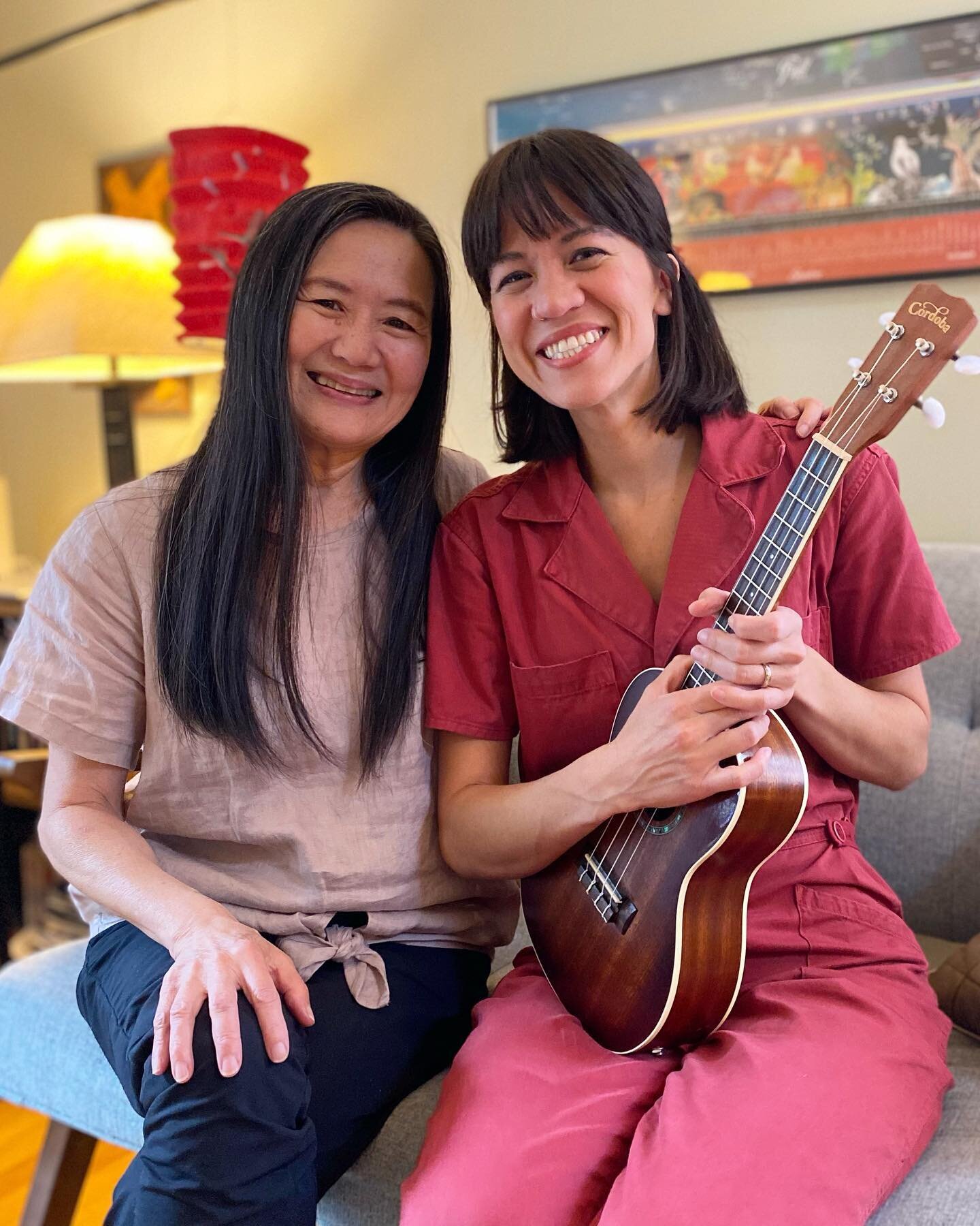 New video out tomorrow! My mom and I recorded our song &ldquo;Happy Moon Festival&rdquo; in anticipation of the Mid-Autumn Festival next week. There&rsquo;s lots of fun b-roll! Excited to share it with you. 🥮🏮

[ image ID: Miss Katie holds a ukulel
