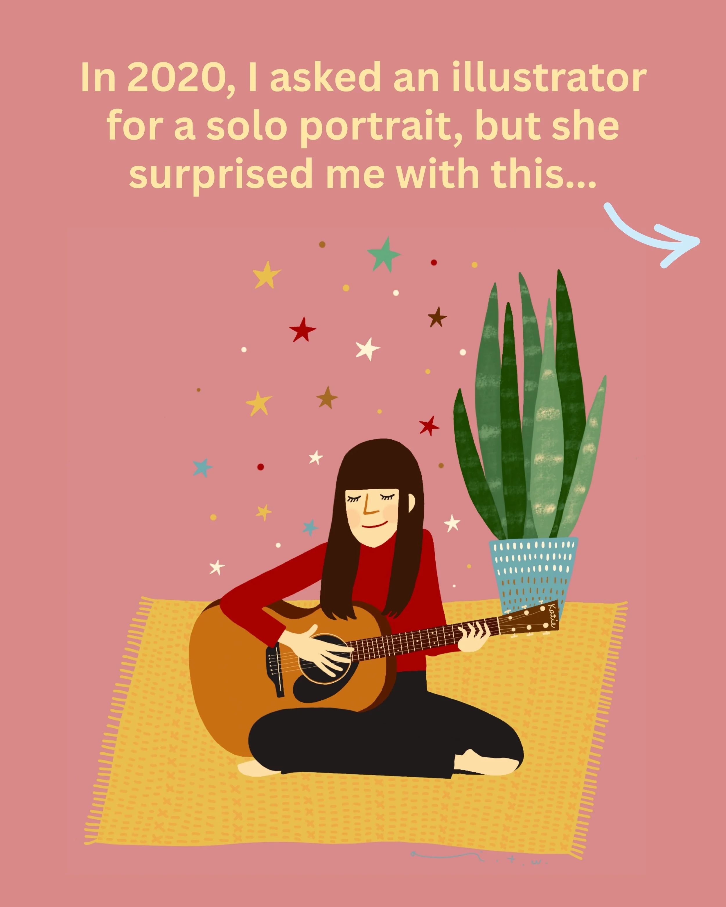This surprise gift is making me teary-eyed in a new way six years later. 🥹 Thank you, dear @ai.t.w.illustrations for seeing me in this way, and knowing.