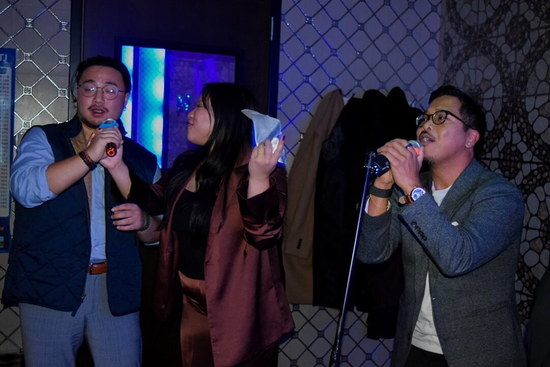 Here's some more ✨fun✨ photos from last Friday's holiday festivities! 😩

Give Filipinos a room with a karaoke TV and two microphones, and they'll turn it into a concert hall&mdash;the #FilAmDems way. 🎤