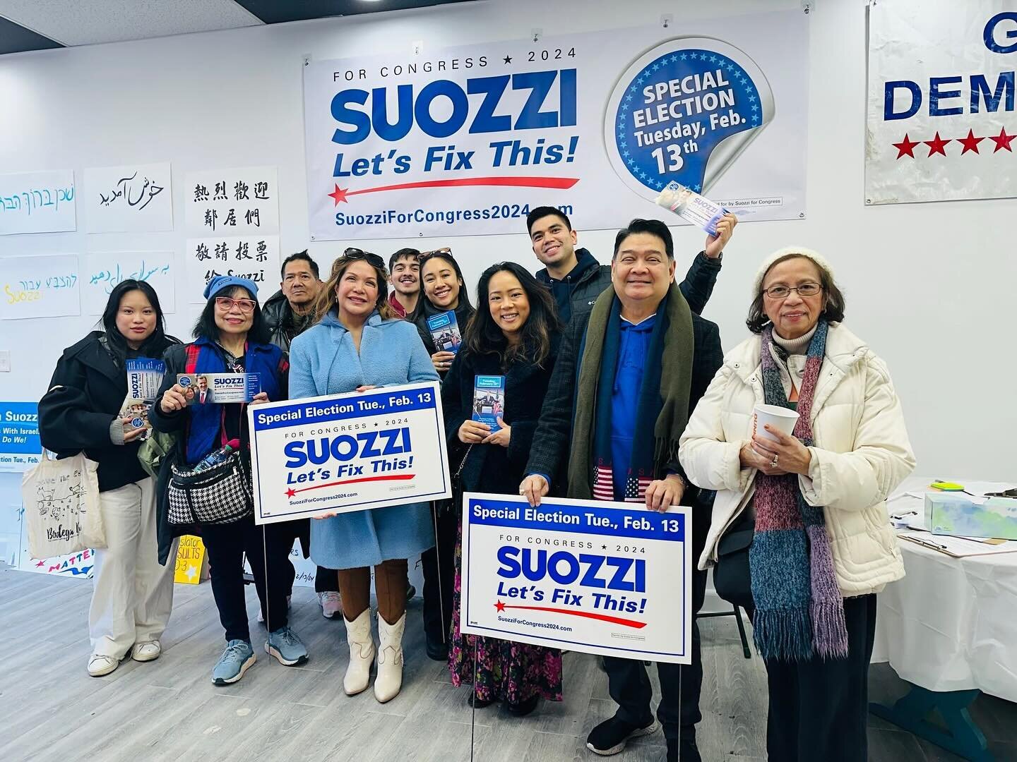 We were in full force at #GreatNeck for an #AAPI Day of Action to help flip NY-03 and elect @tom_suozzi. ☀️

Let&rsquo;s #GetOutTheVote and take back the House! 🗳️ 

Early voting has started! Election day on Tuesday, February 13. 

#LetsFixThis #Vot