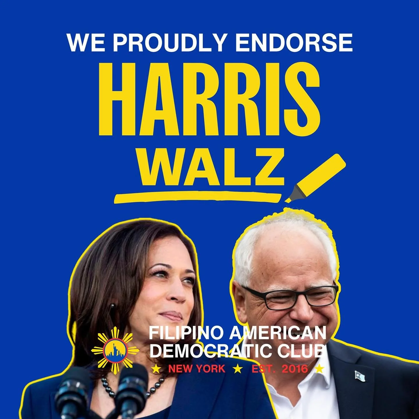 Whether it be the apostrophe confusion in Harris's and Walz's campaign, minding your own DAMN business, or having a brat summer&mdash;we just wanted to update the old graphic.

You guys get the message: we endorse Harris-Walz.

Let's win this: kamala