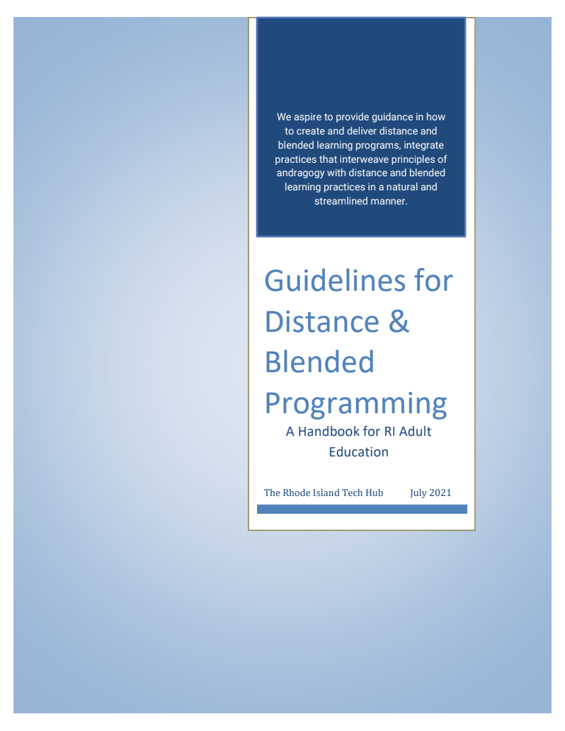 Guidelines for Distance &amp; Blended Programming