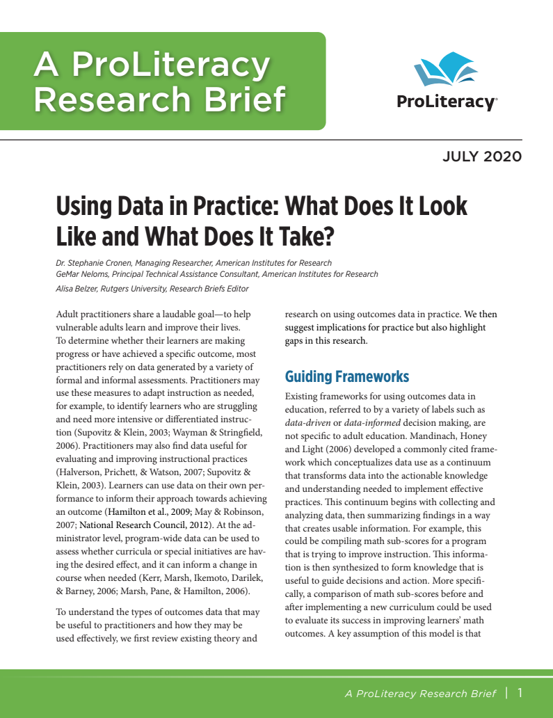 Using Data in Practice: What Does It Look Like and What Does It Take?