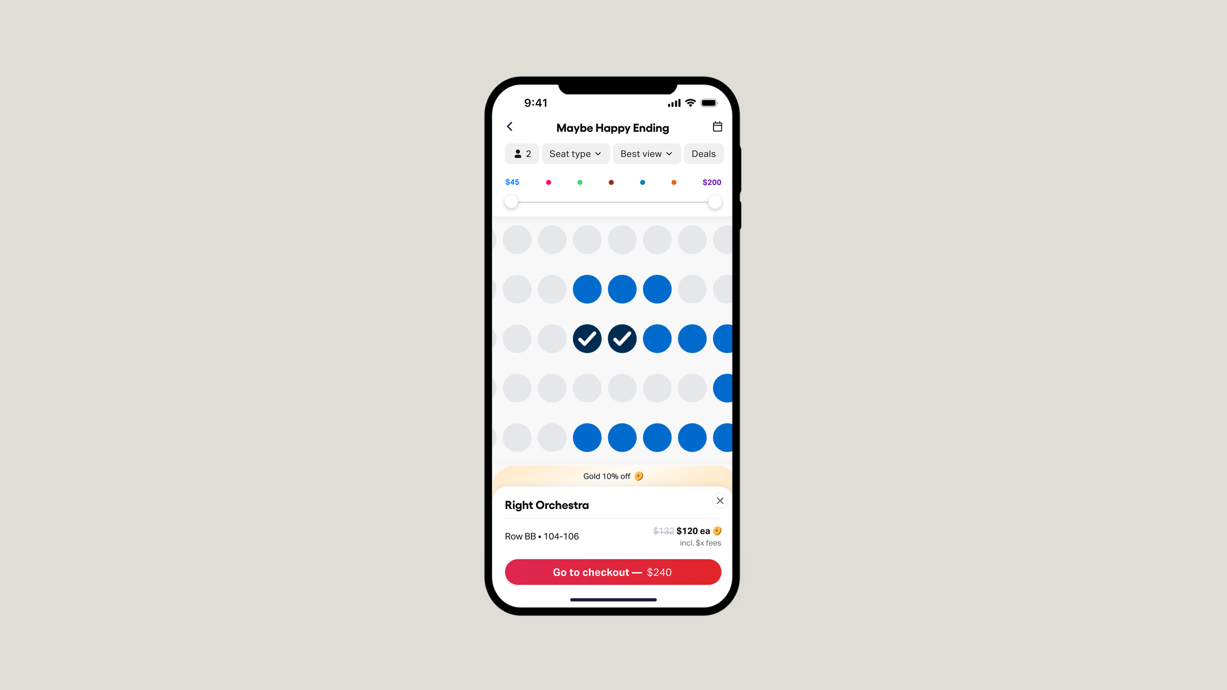 Adding hierarchy and clear pricing display helped users visualize the value of seats and compare across the theater