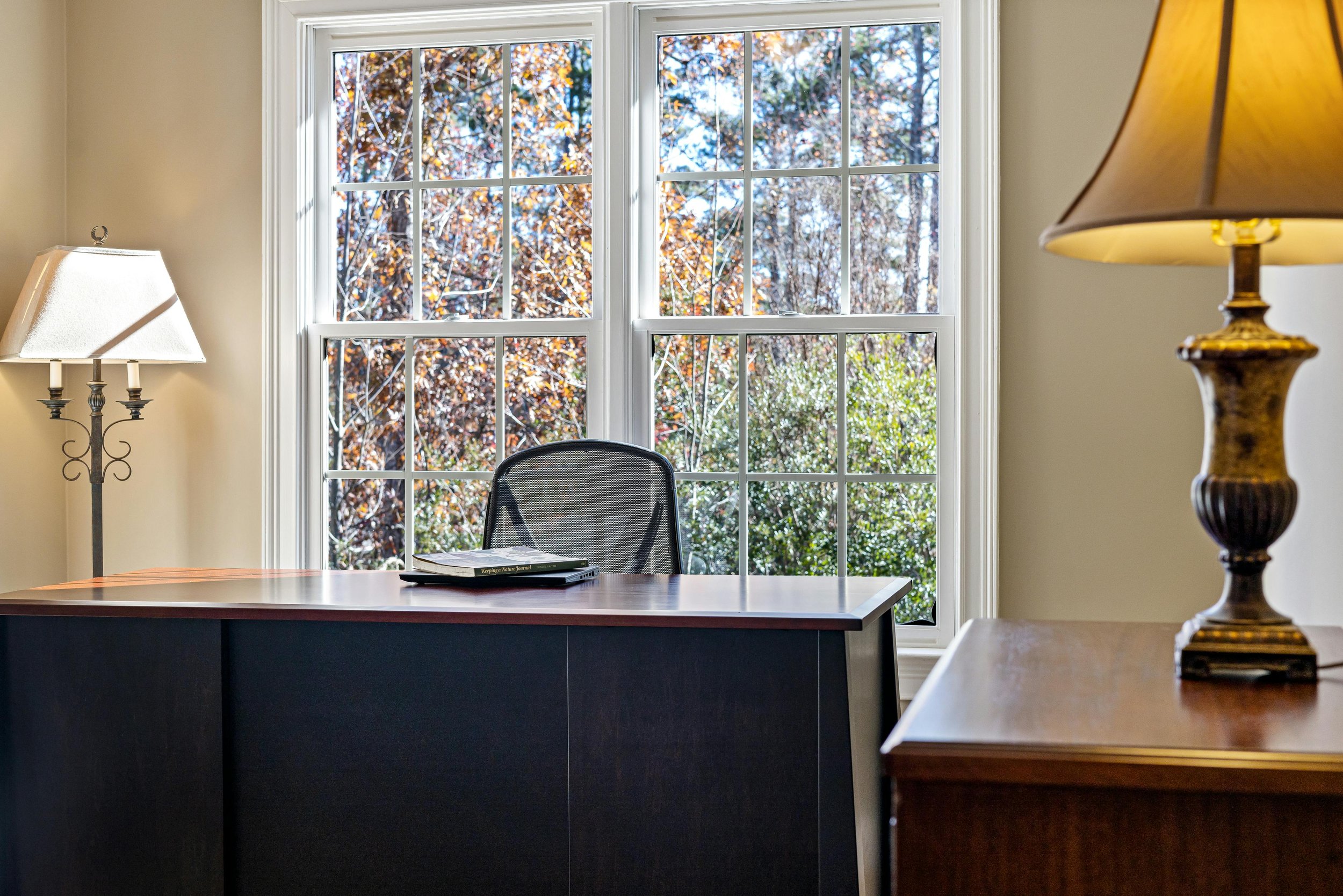 welcoming sunlit office setting