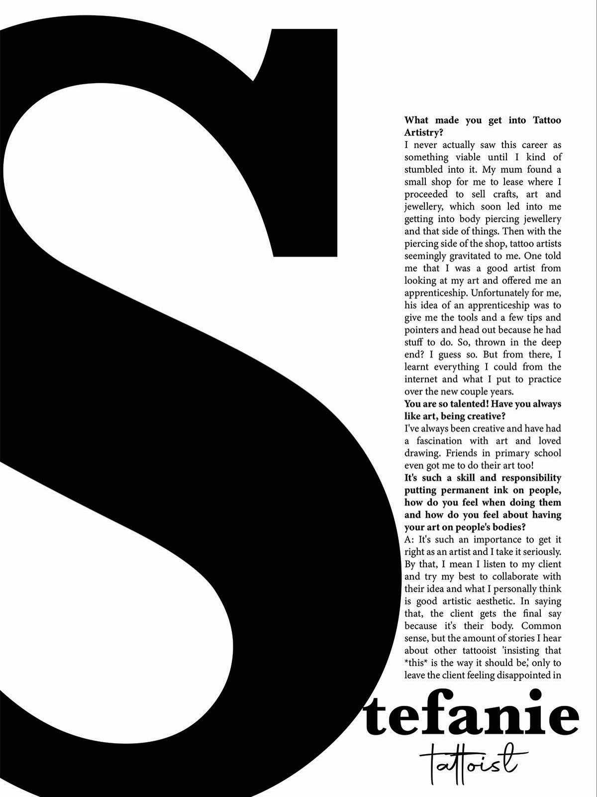 INKED Photographic Campaign 
Details in comments

What would you say to someone who is thinking about getting tattoos&hellip;

&ldquo;Have a good think about it, for sure. But if it&rsquo;s something you like (and can preferably see yourself liking f