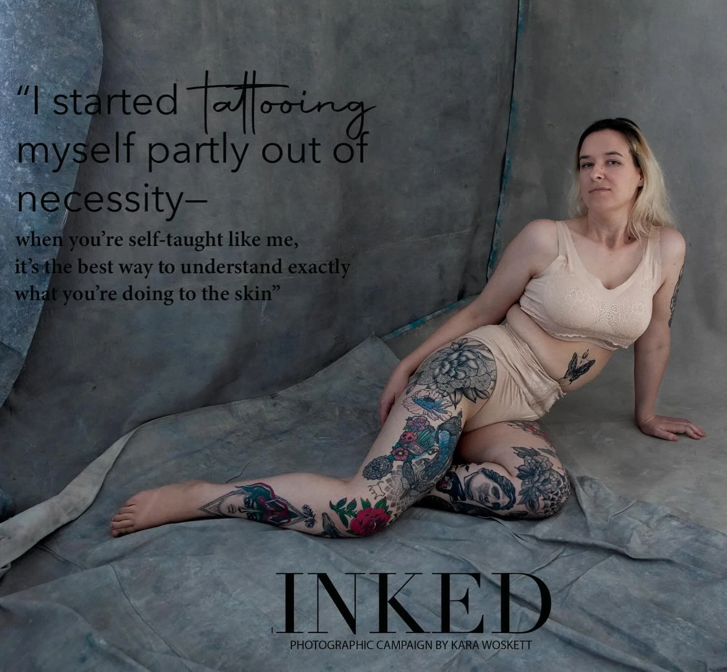 INKED Photographic Campaign 
Details in comments 

&ldquo;I started tattooing myself partly out of necessity - when you&rsquo;re self taught like me, it&rsquo;s the best way to@understand exactly what you&rsquo;re doing to the skin&rdquo;
Tattooist @