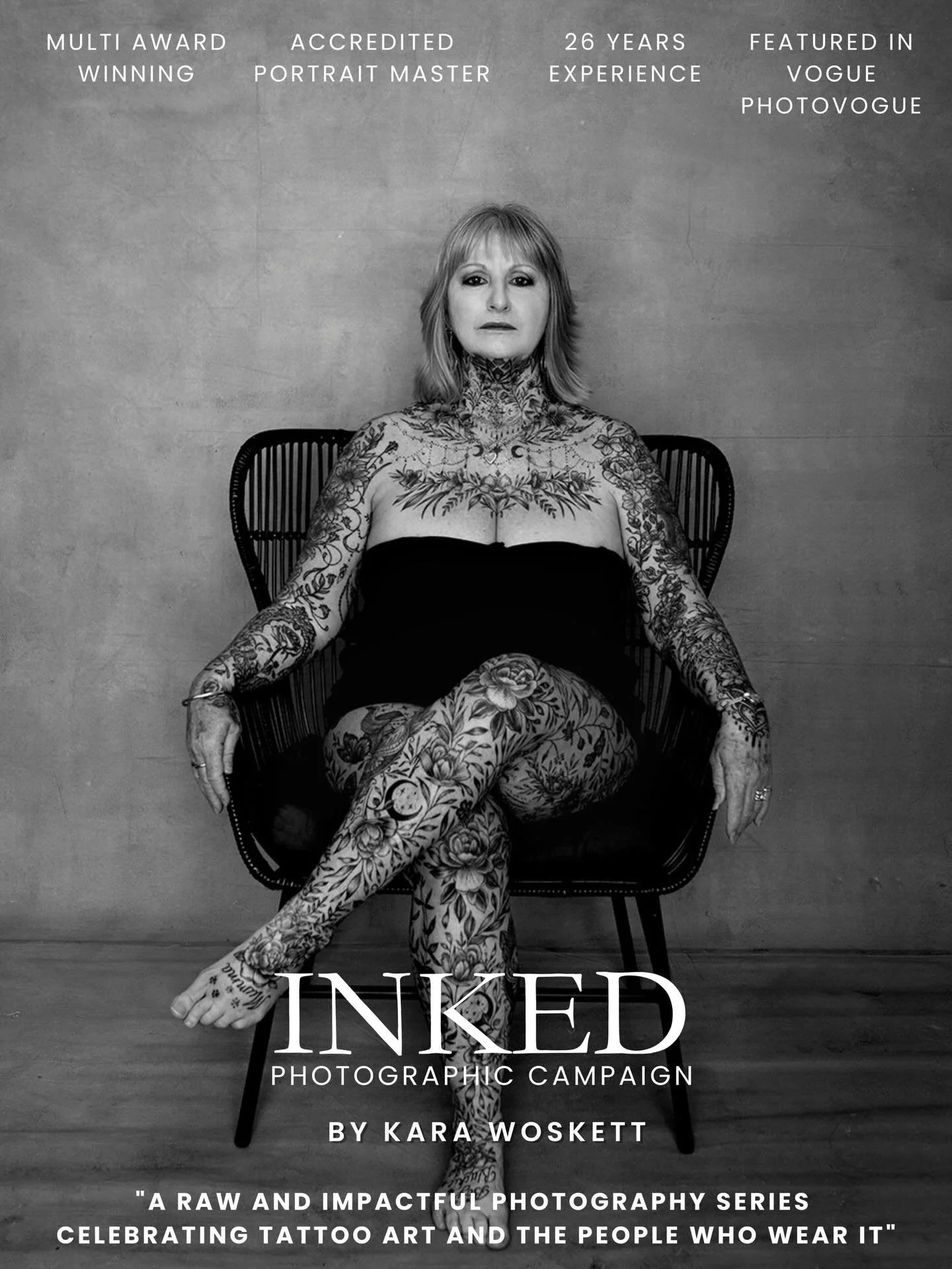 INKED Photographic Campaign

Photographed over a day - 1st day SOLD OUT
Second release Date - 10th March
Limited to 5 participants, via selection.

Celebrating the artistry of tattooing, the people who wear their ink with pride and the craft and iden