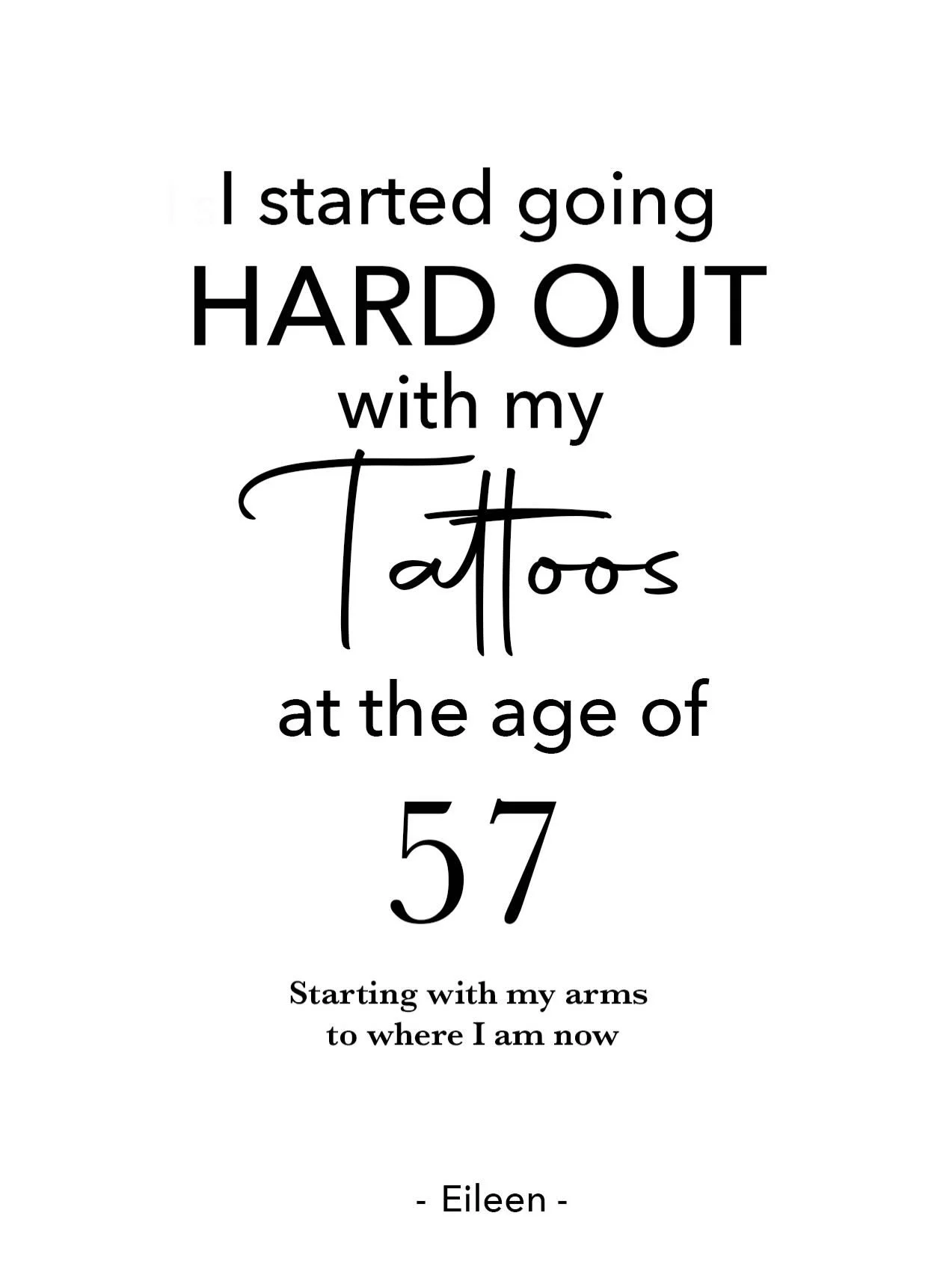 INKED Photographic Campaign
1st day SOLD OUT
Second release date 10th March
Limited spaces via selection 

&ldquo;I start going hard out with my Tattoos at the age of 57 to wear I am now&rdquo;
- Eileen

Tattooist - @sostattoonz 
Photographer - @kara