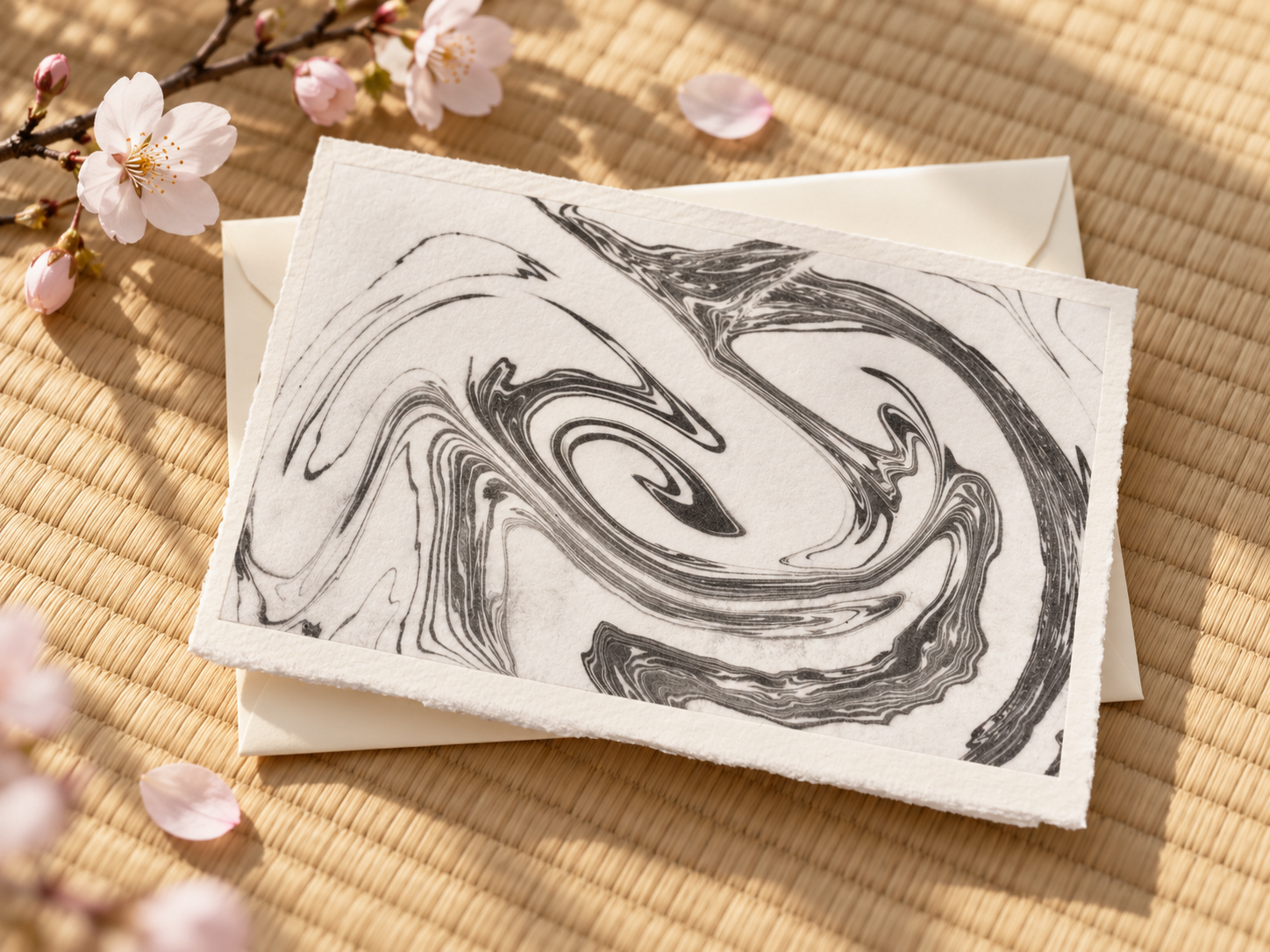 Suminagashi Notecard · Small
